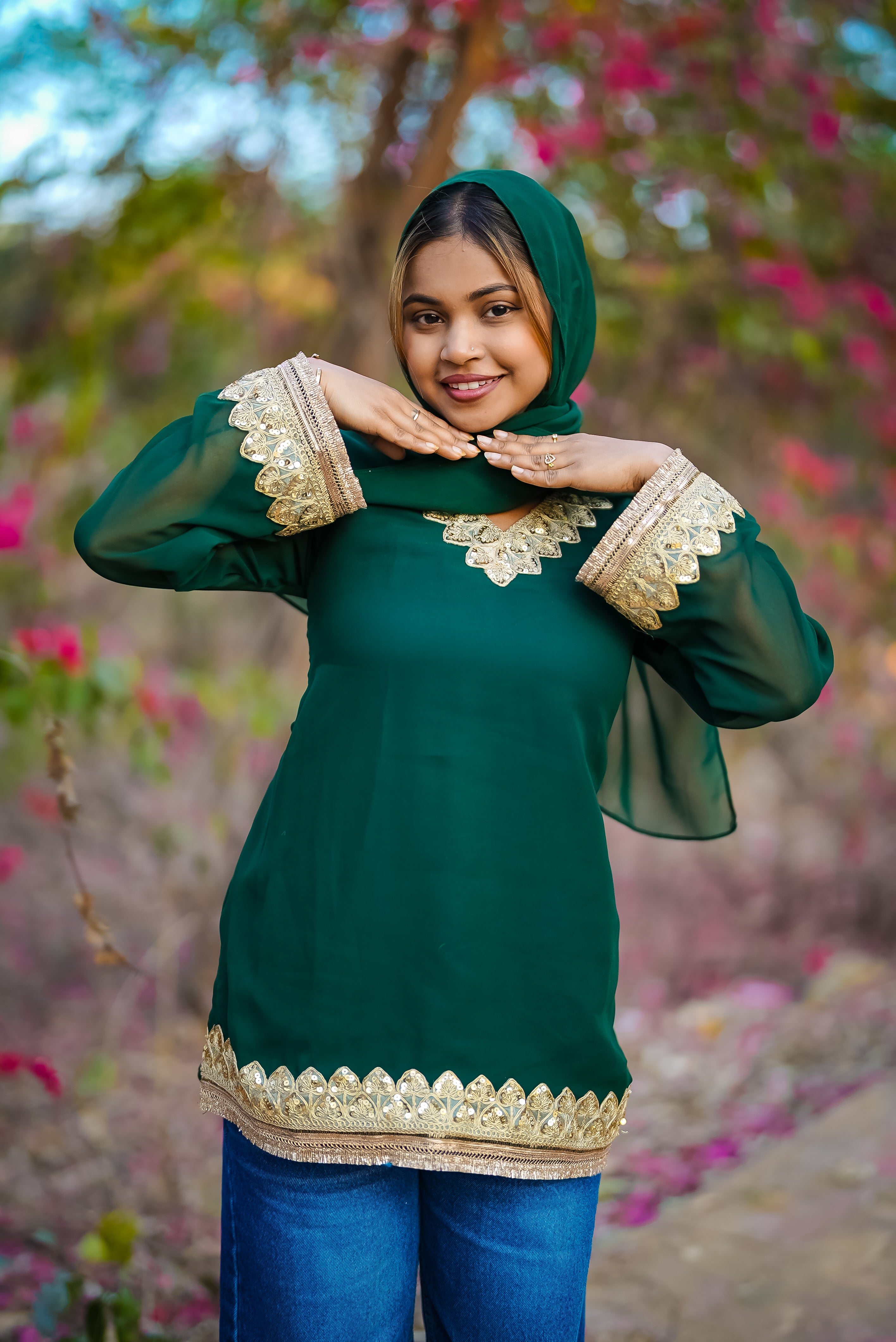 Zoya Kurti With Scarf