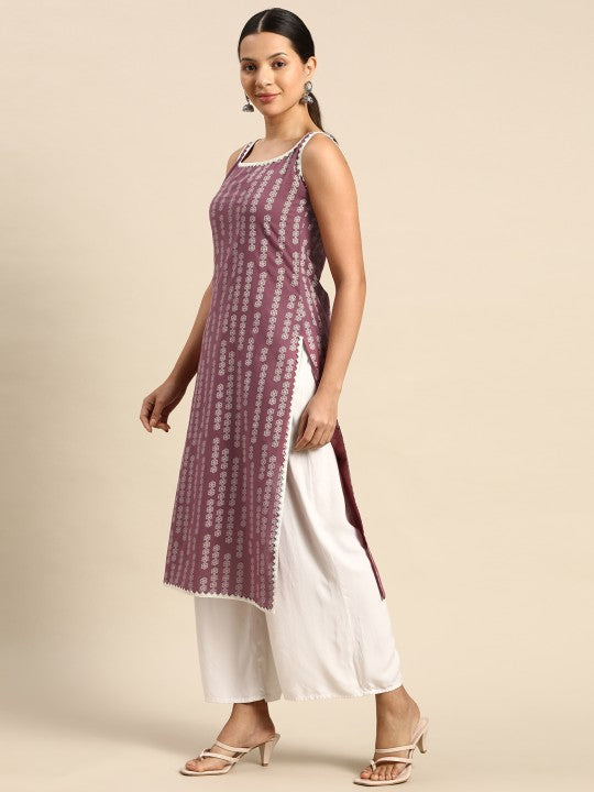 Women Viscose Rayon Straight Kurta