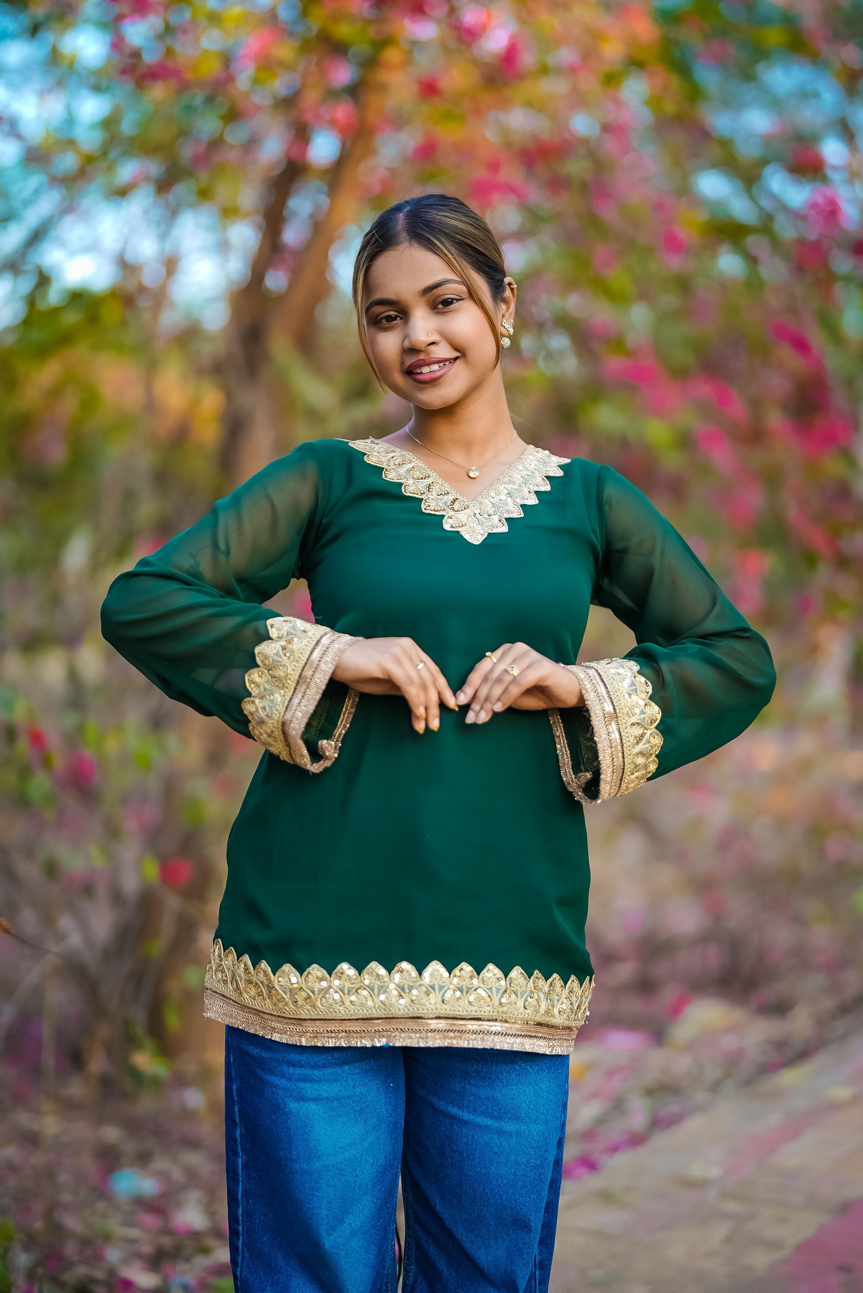 Zoya Kurti With Scarf