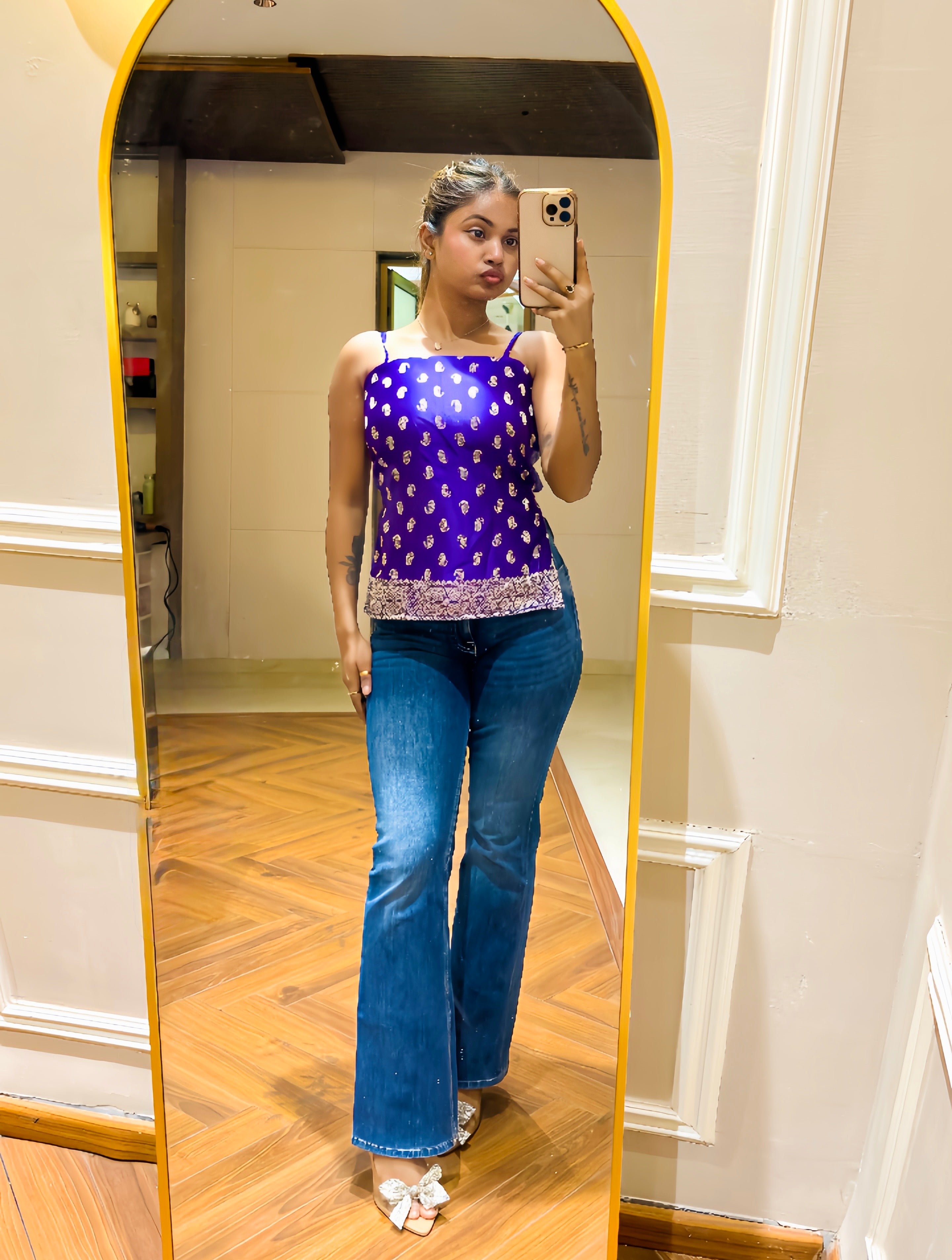 Dilruba Backless Banarasi Top💜