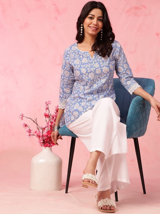 Women printed Rayon top