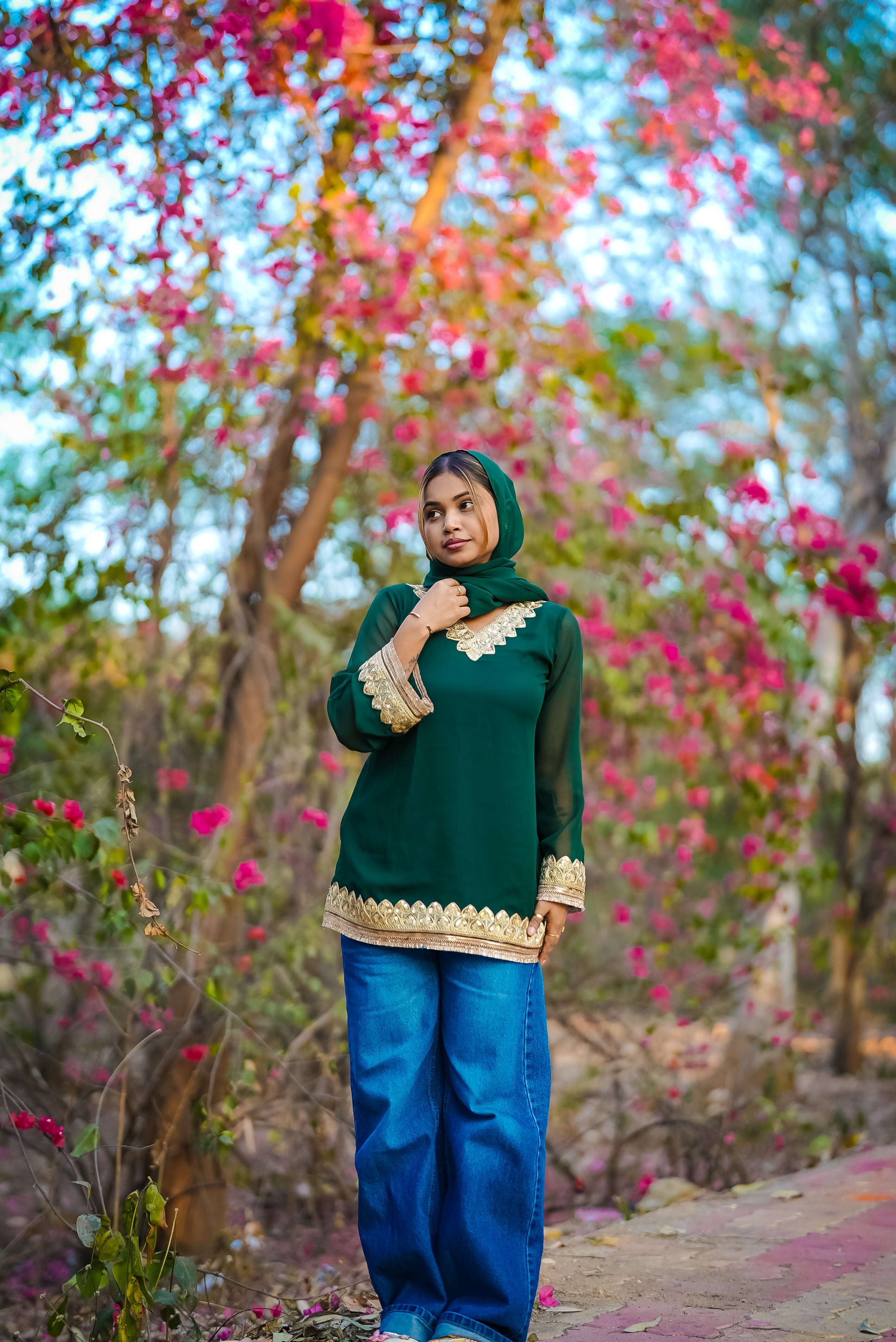 Zoya Kurti With Scarf