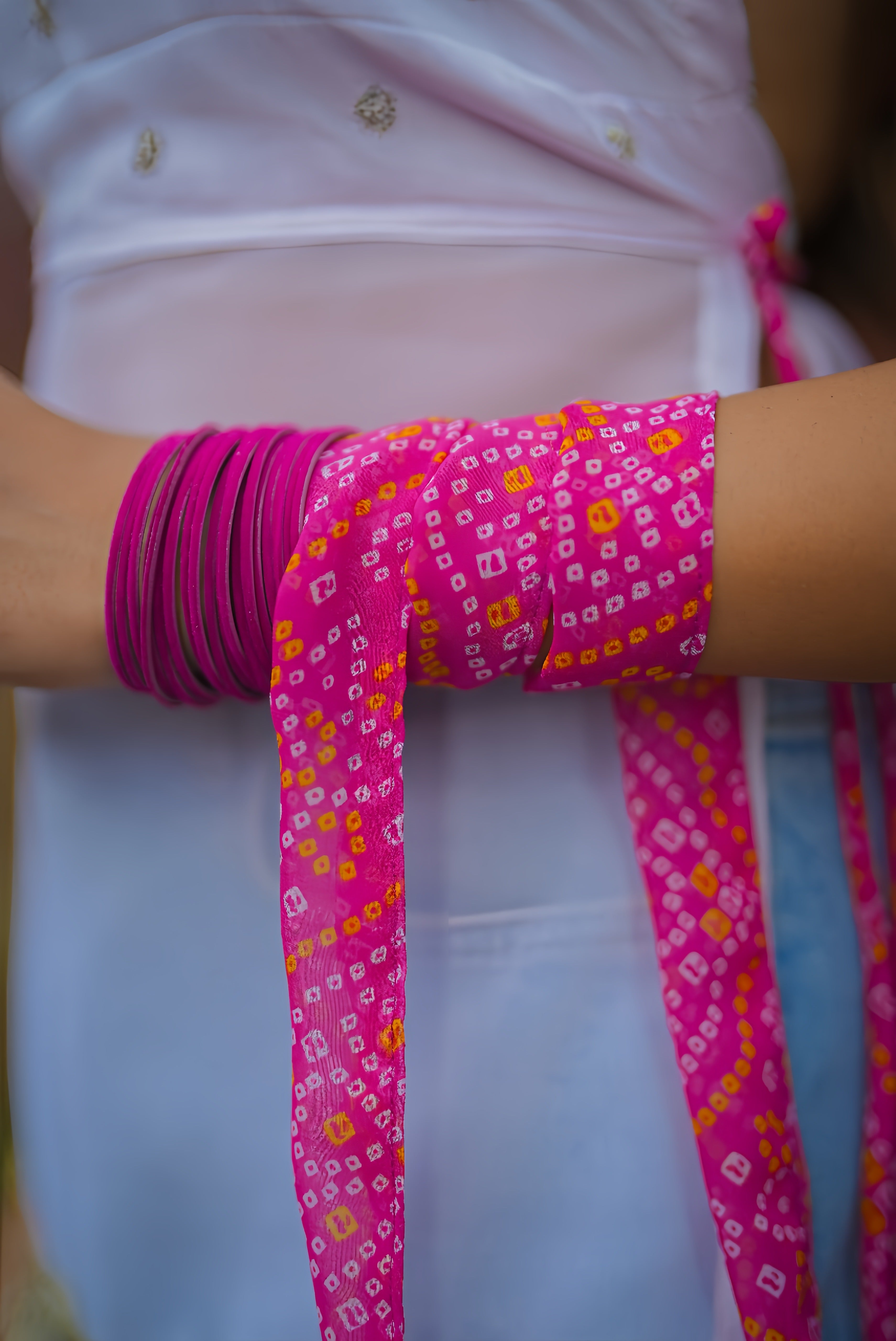 Gulabi Rangrez Kurti With Mini Dupatta