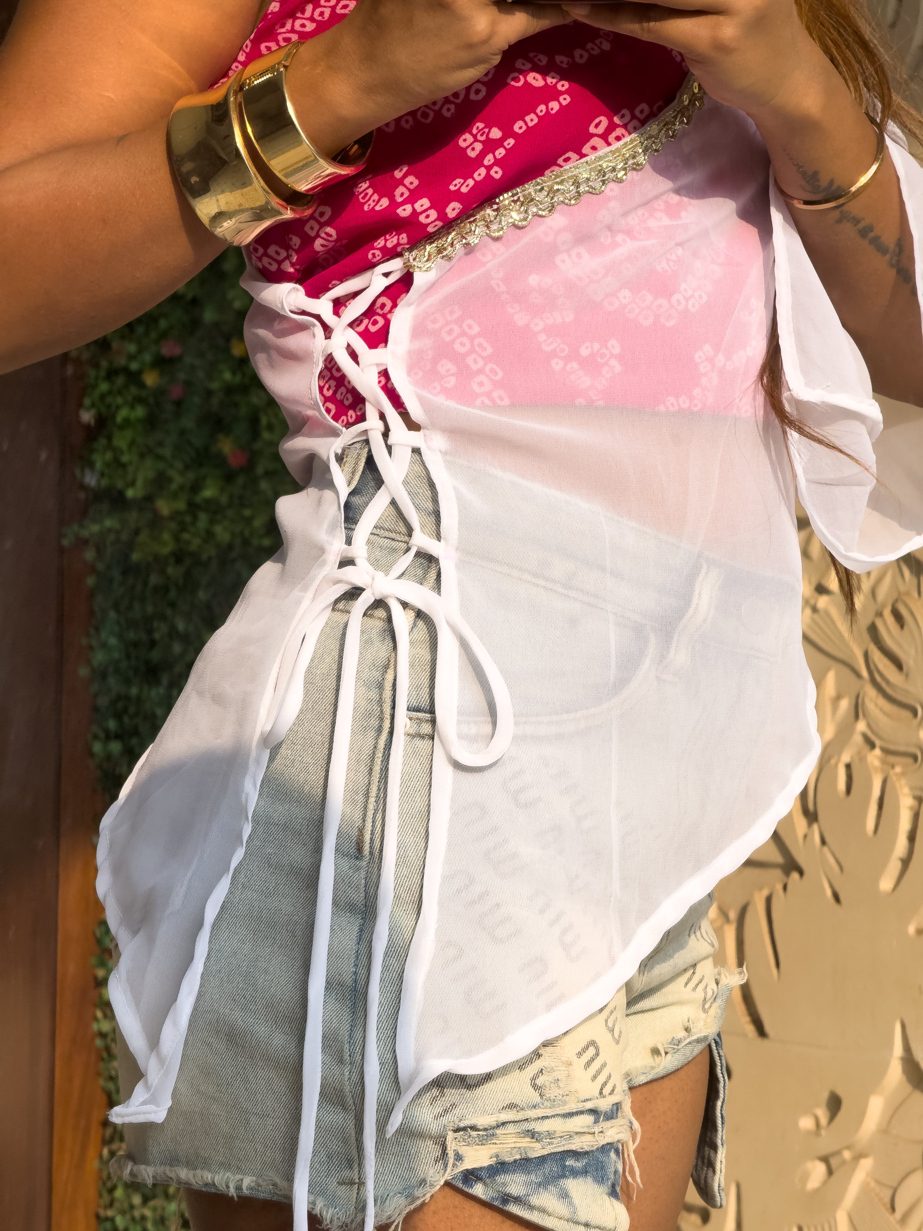 Phoolwari Tie-Up Top