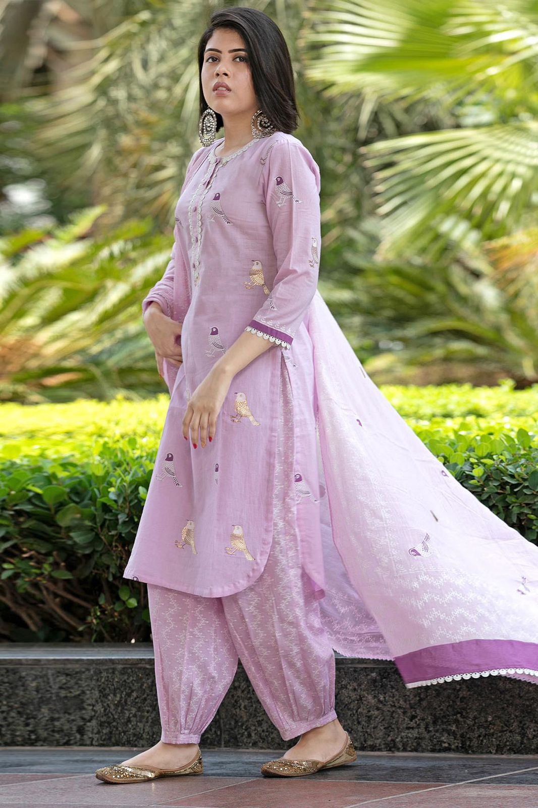 Women Cotton Kurta Patiala Dupatta Set