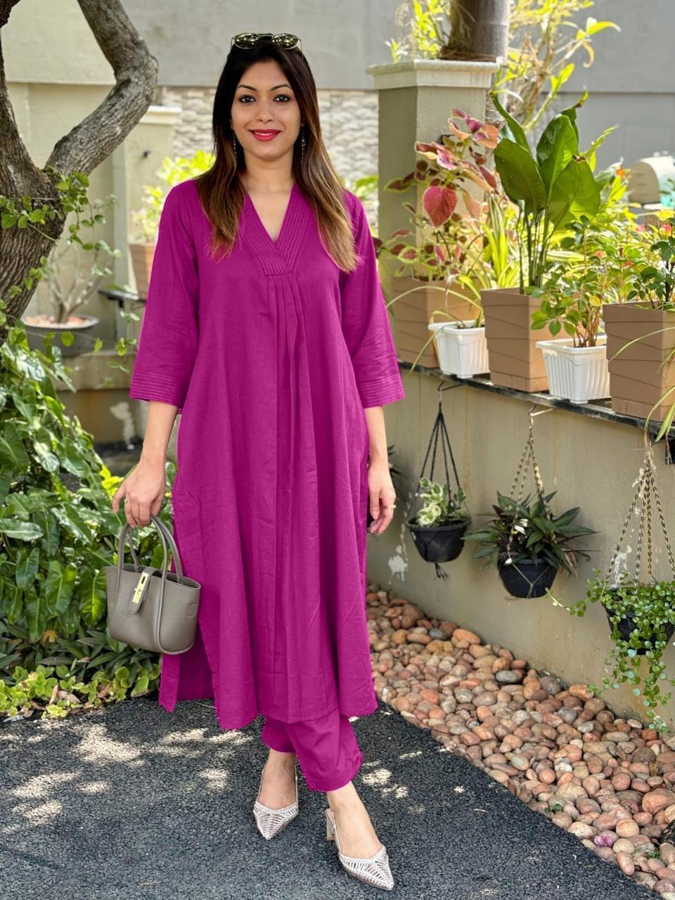 Women Pure Cotton Kurta Pant Set