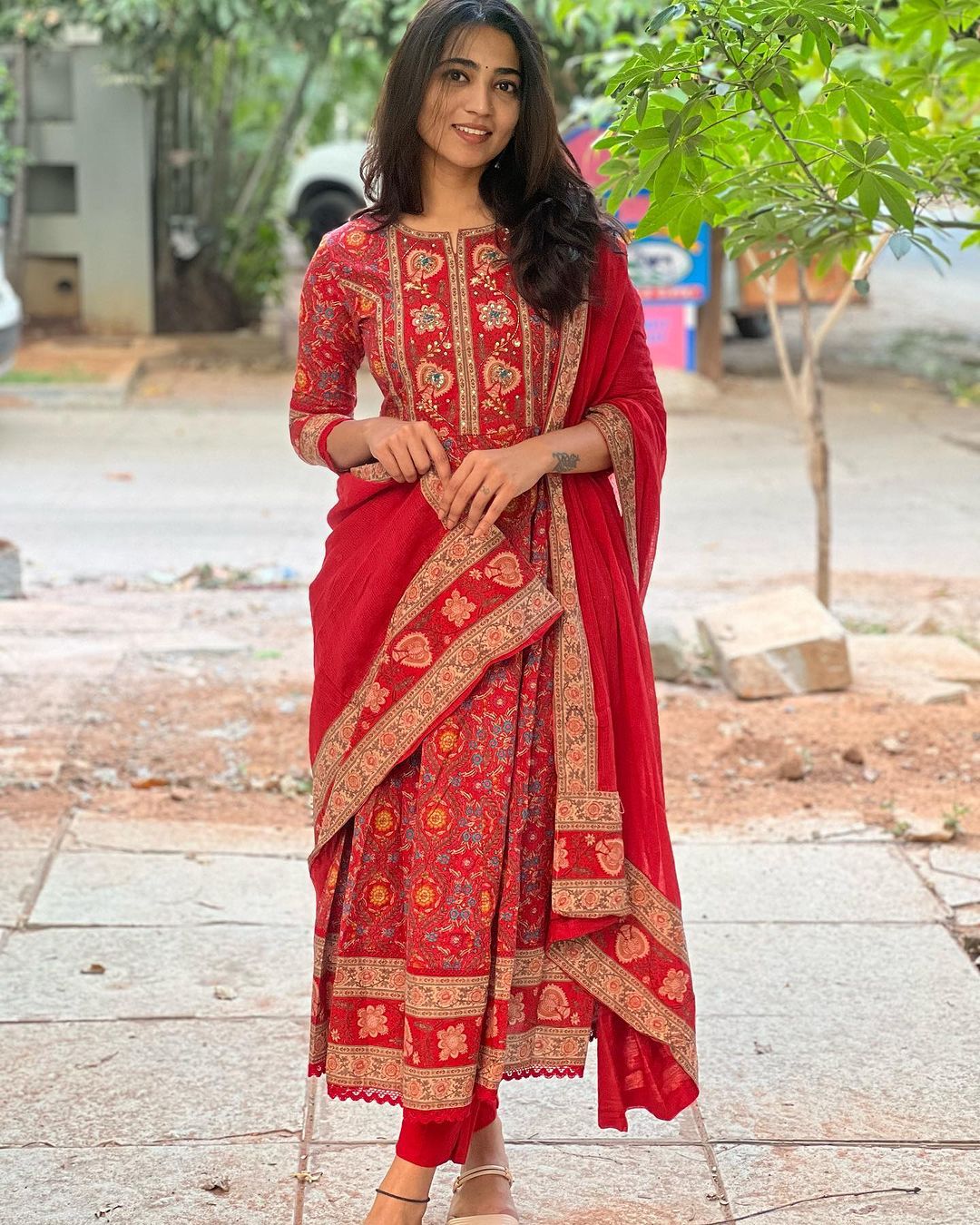 Pure Cotton Kurta With Bottom & Dupatta Set