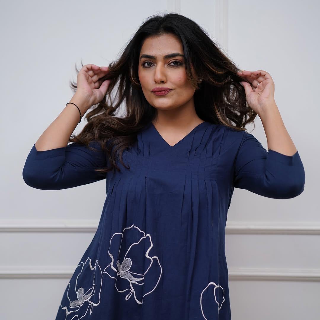 Classy Summers Special Cotton Cord Set with White Thread Embroidery