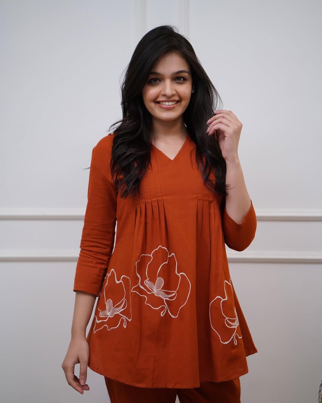 Classy Summers Special Cotton Cord Set with White Thread Embroidery
