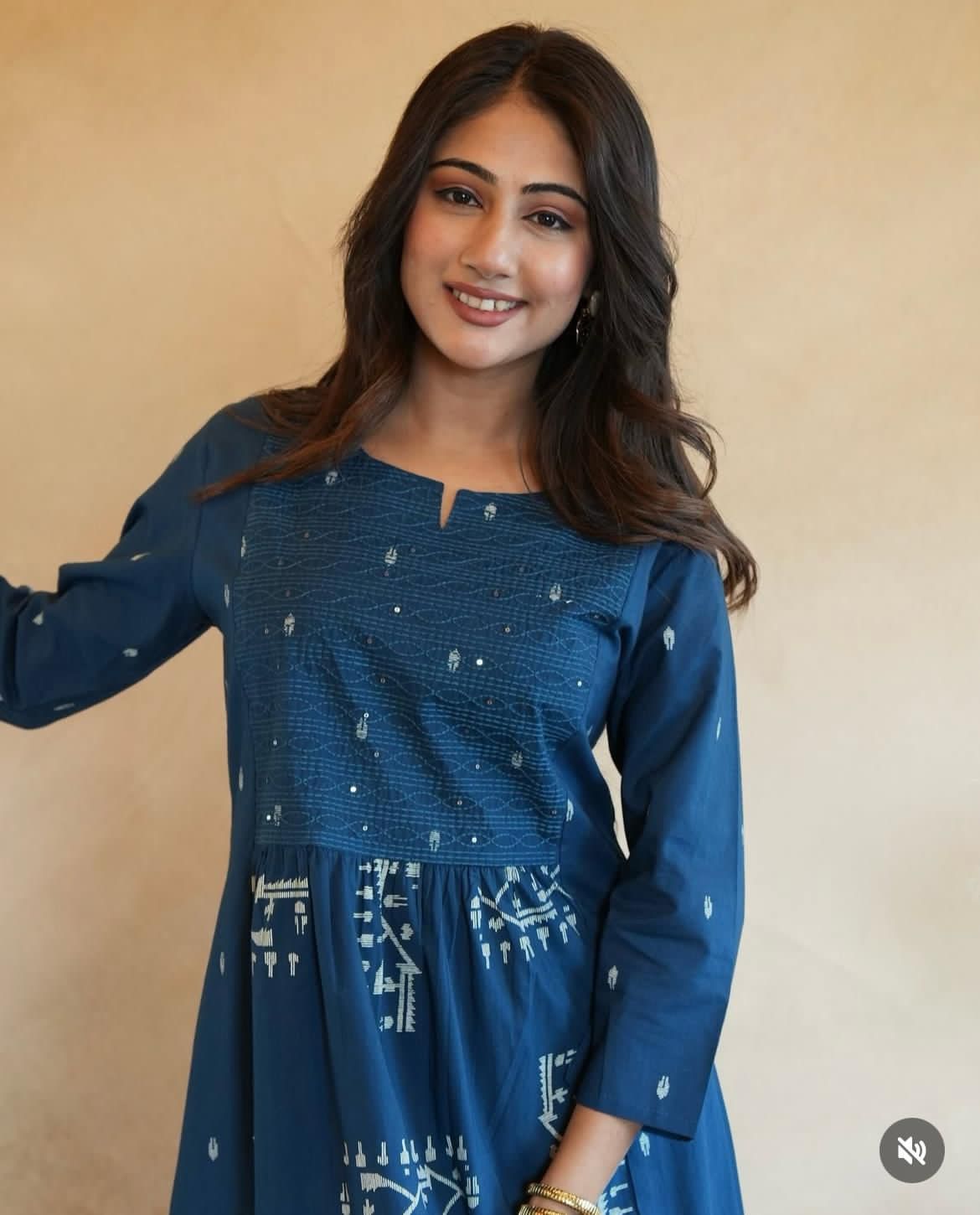Women ethnic cotton printed kurta pant with dupatta set