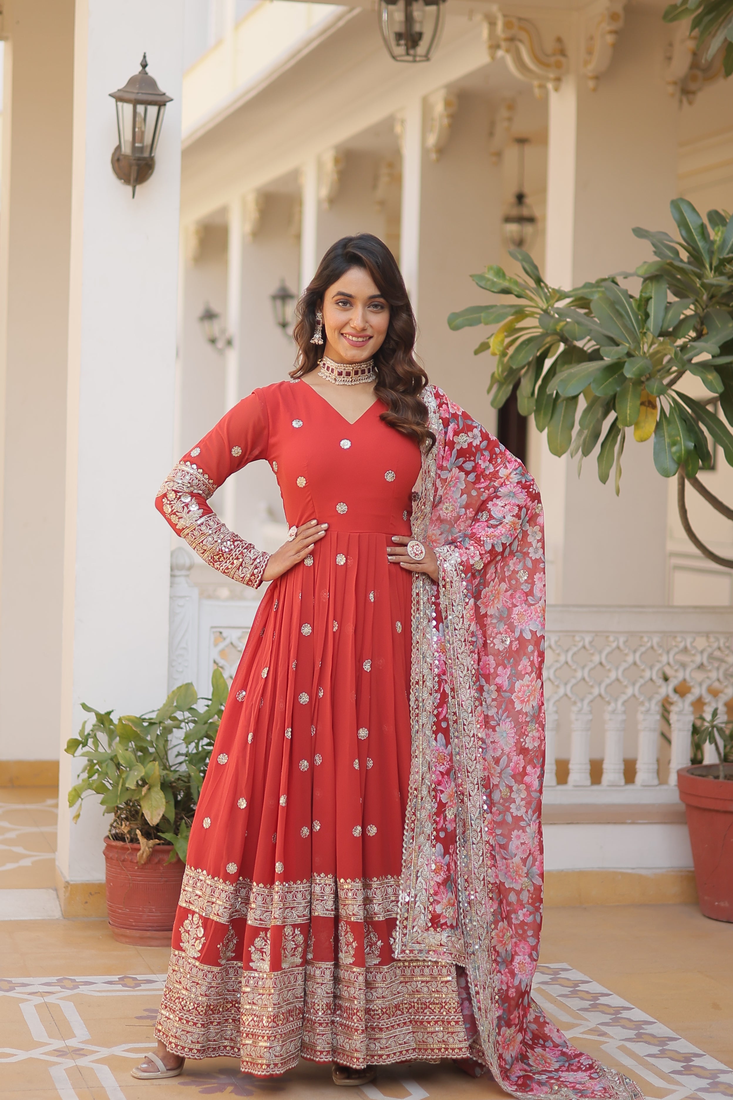 Premium Gown With Dupatta Set