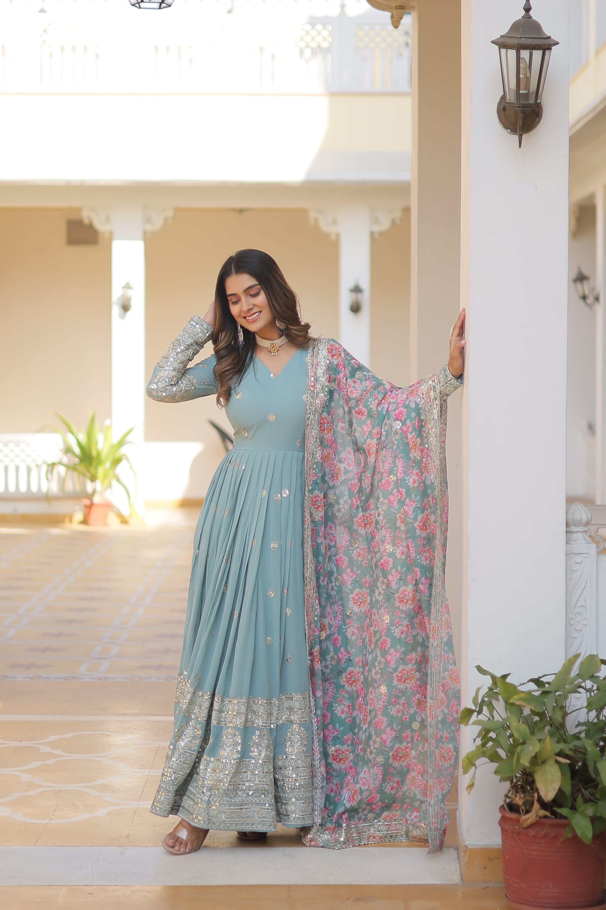 Premium Gown With Dupatta Set