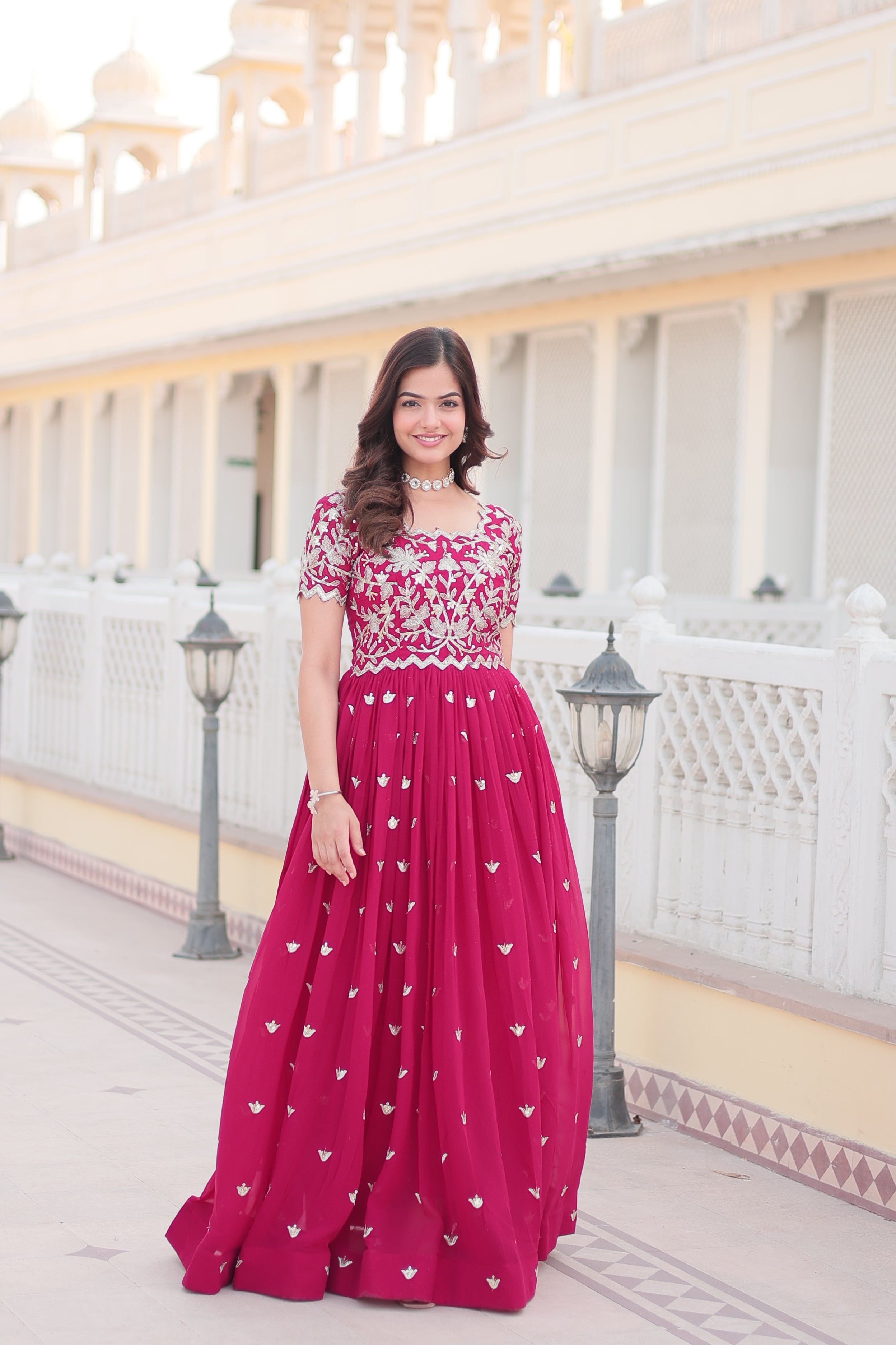 Beautiful Faux Georgette Gown