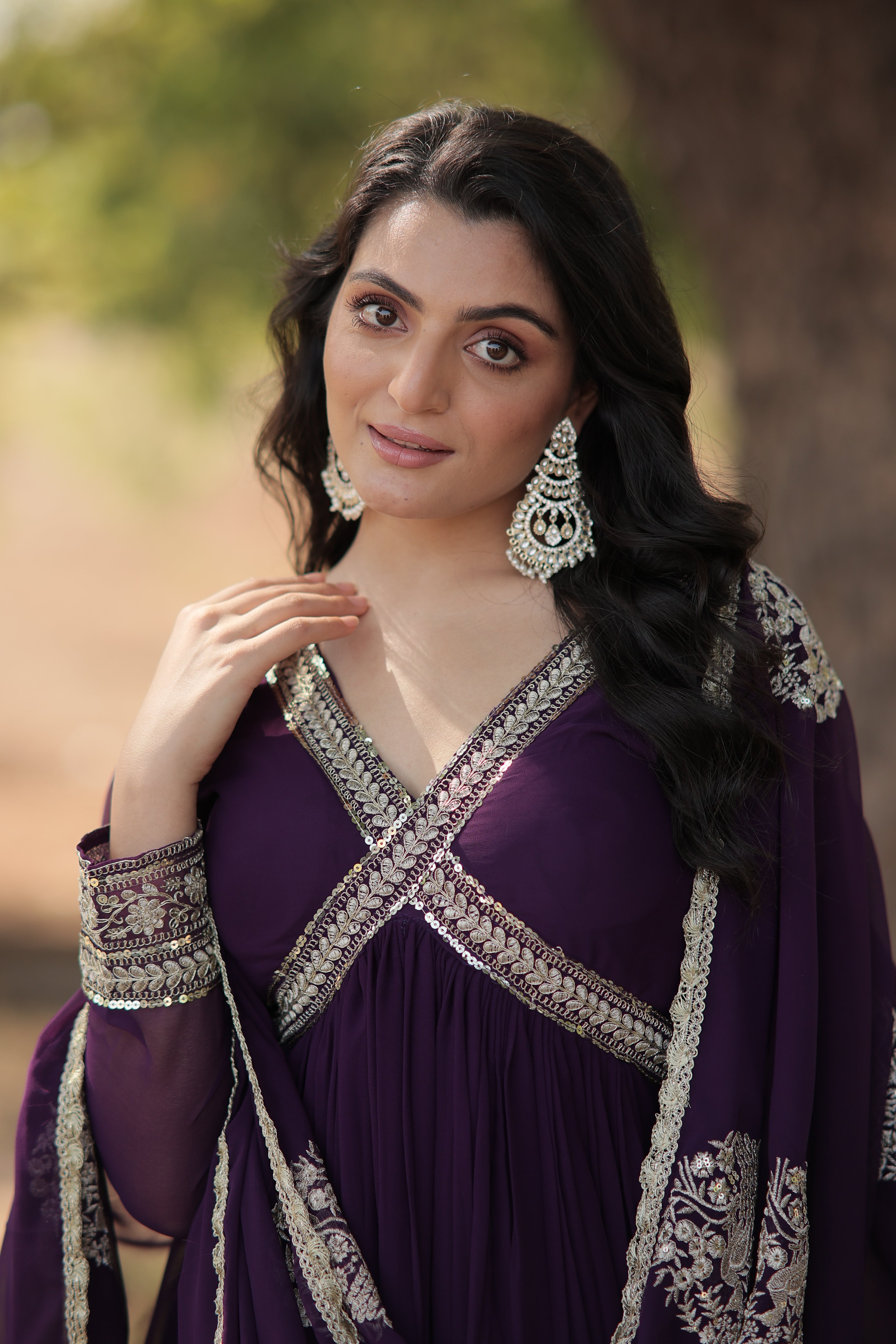 Premium Alia Cut Gown With Dupatta Set