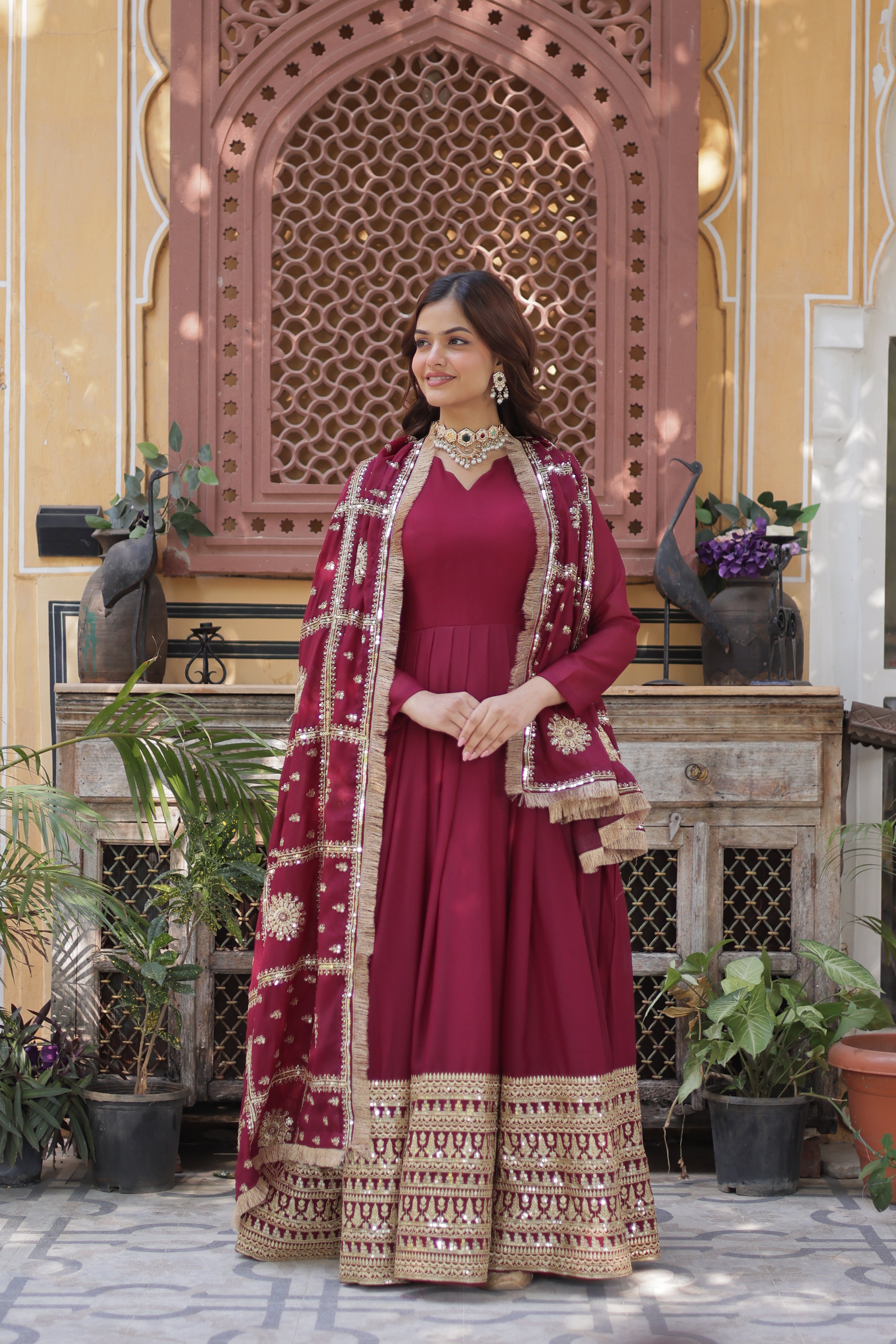 Premium Readymade Flared Gown