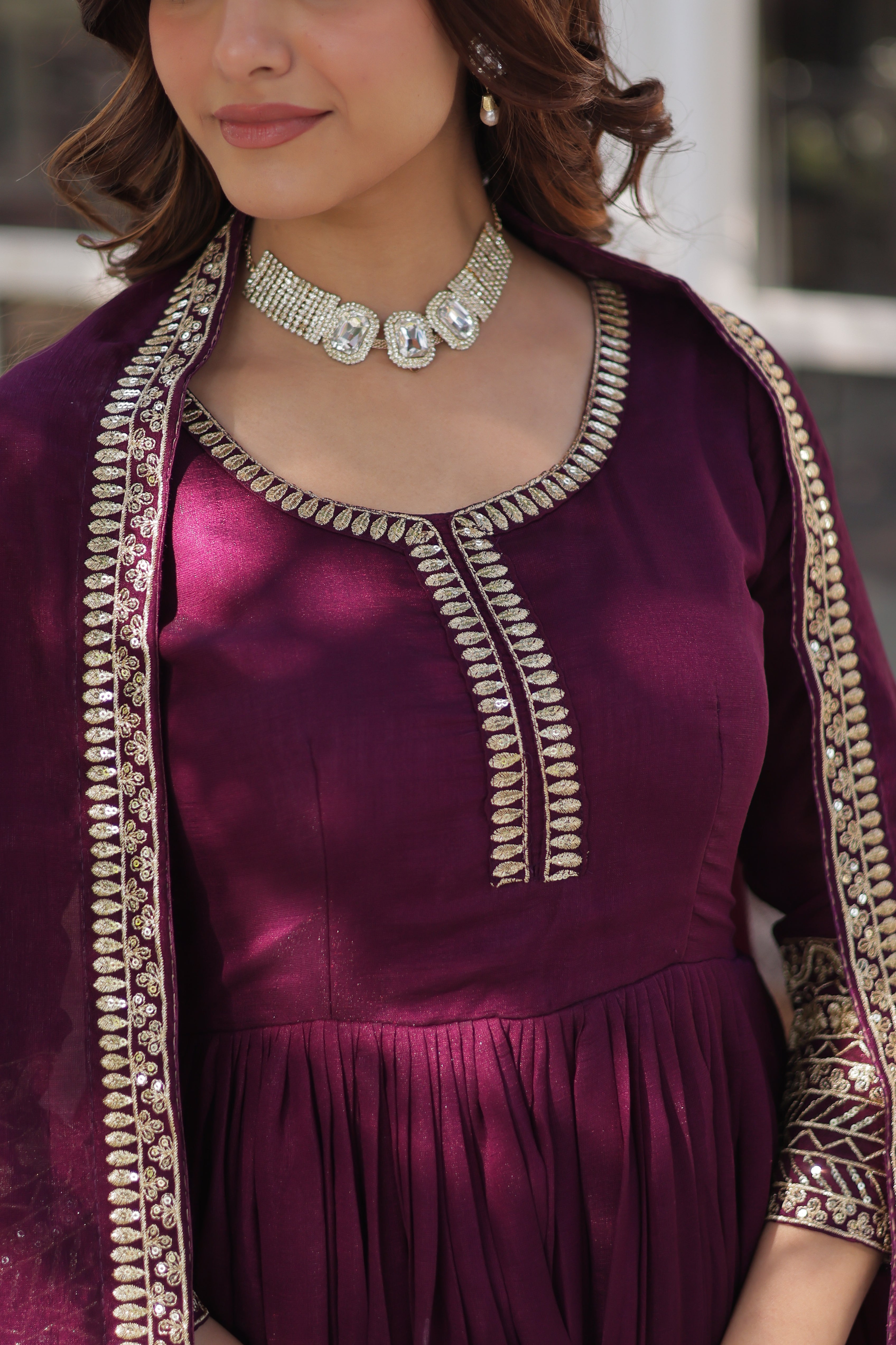 Royal Shimmer Rich Sequin Work Gown