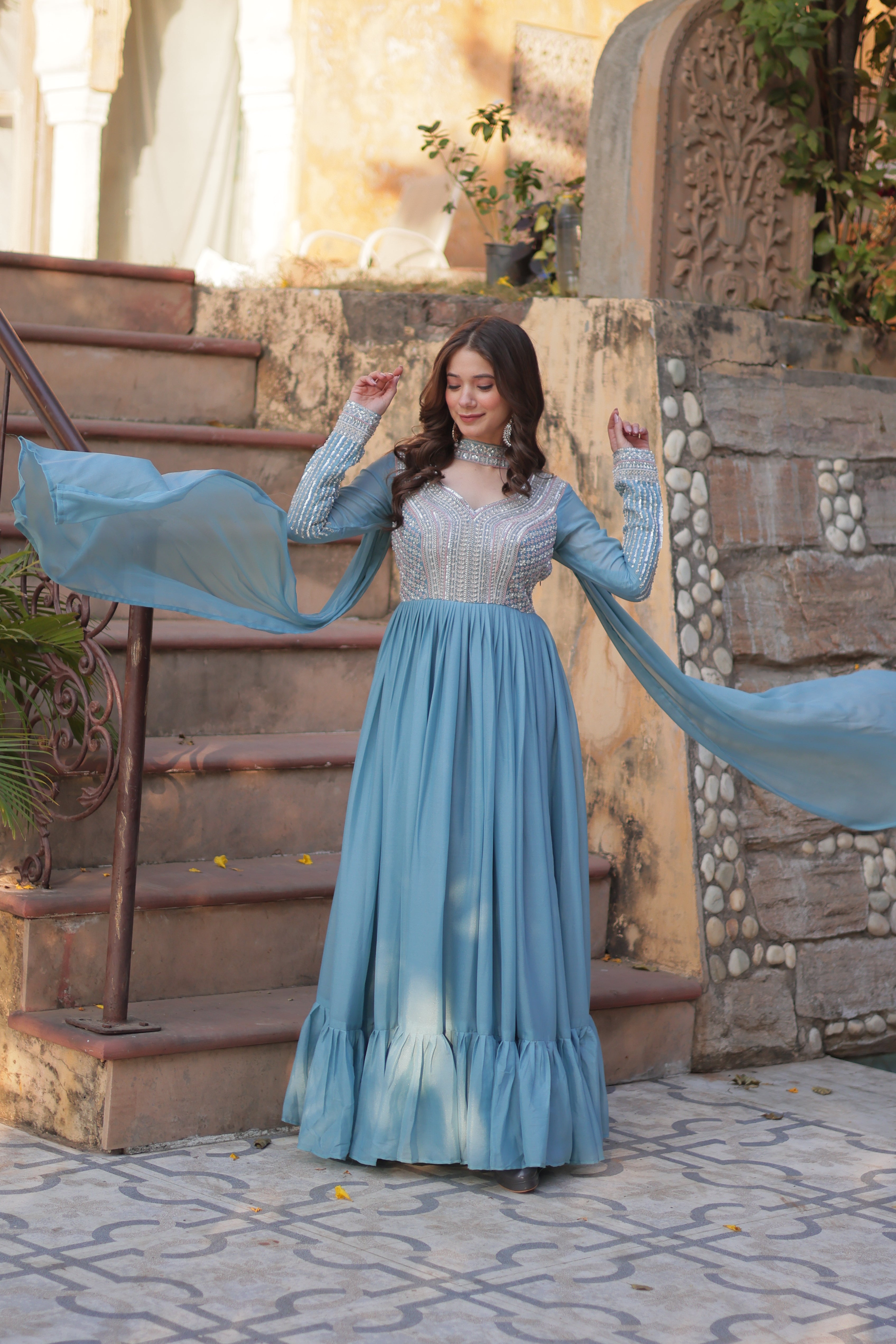 Designer Readymade Georgette Gown