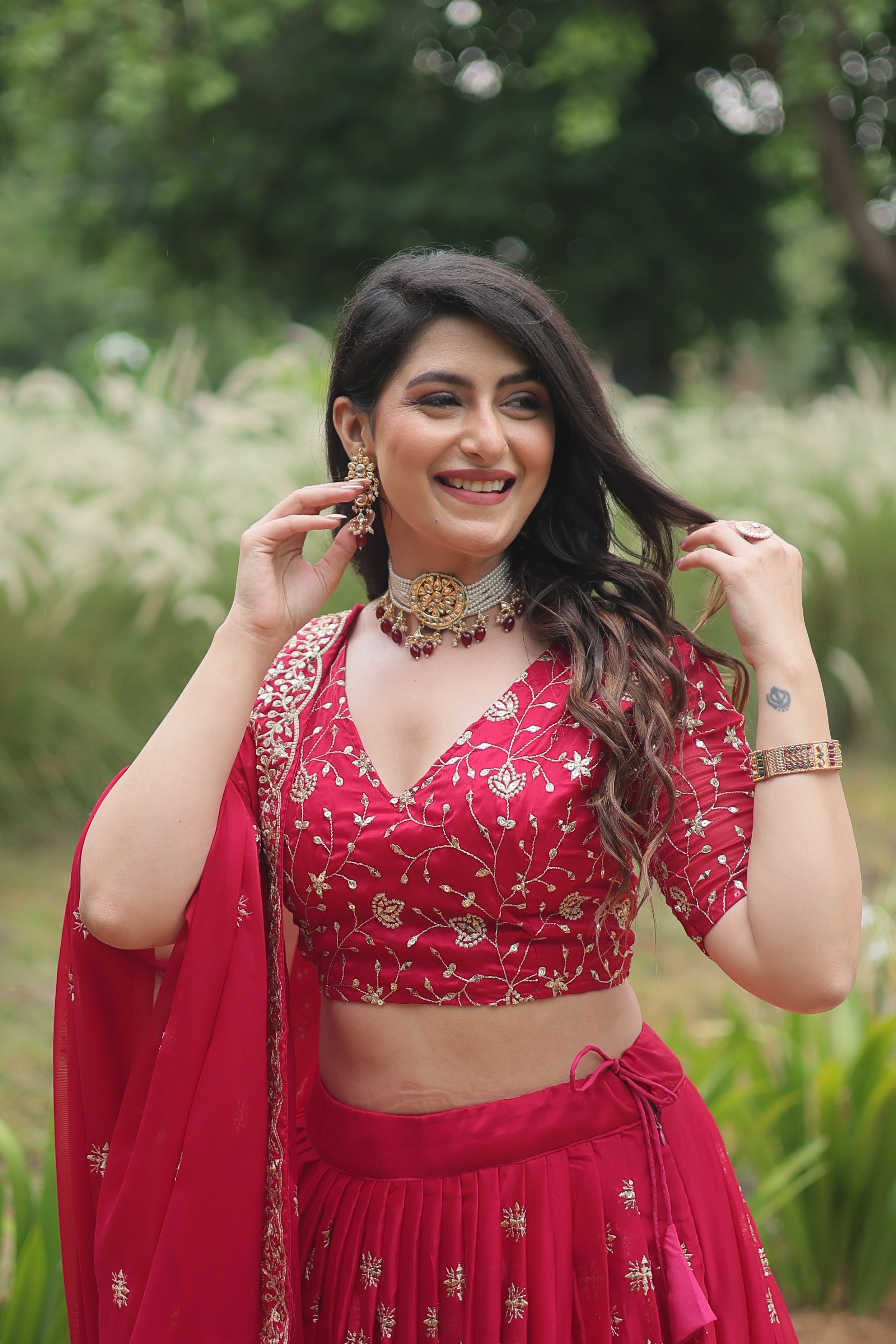 Beautiful Designer Lehenga Set Made with Rangoli Silk