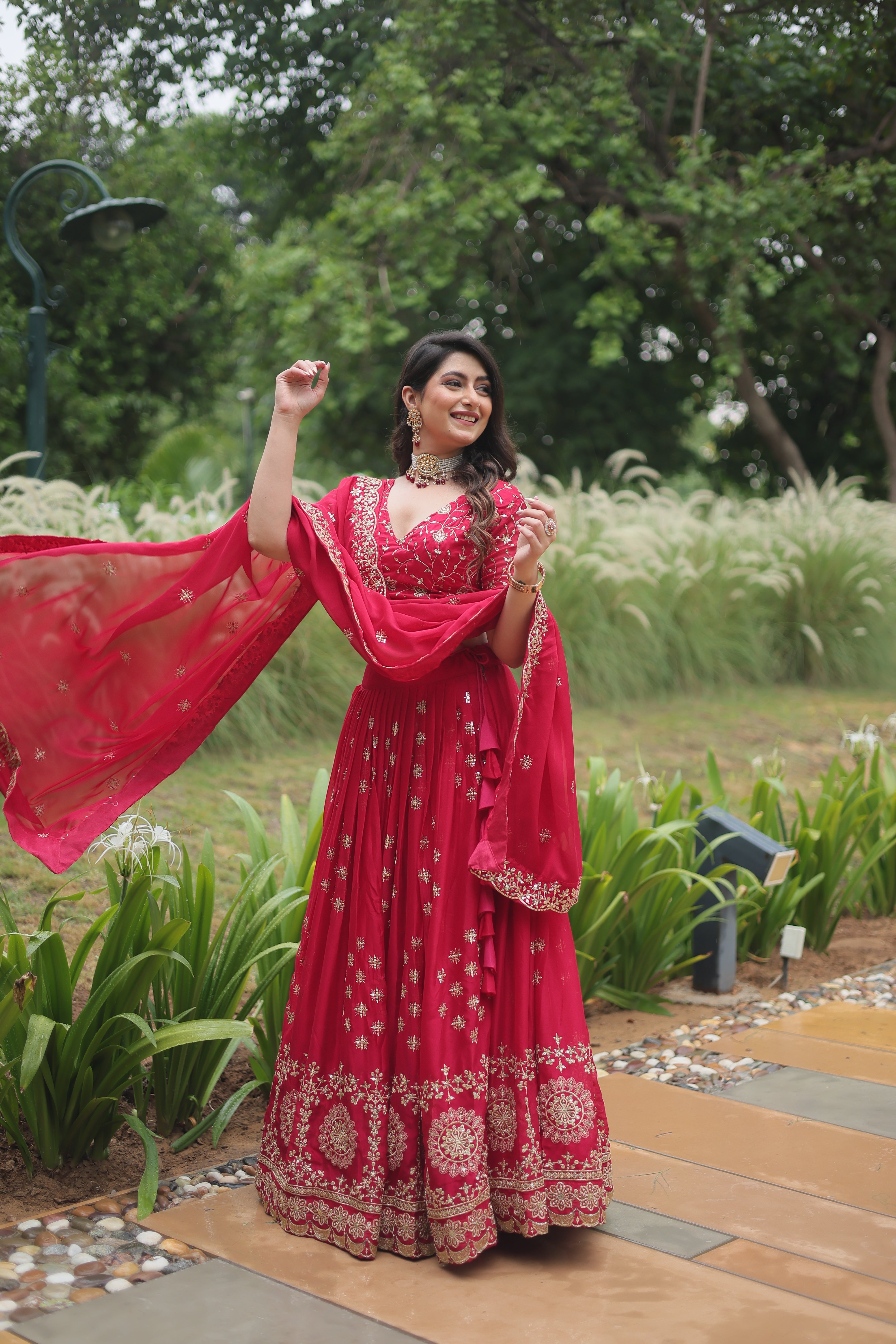 Beautiful Designer Lehenga Set Made with Rangoli Silk