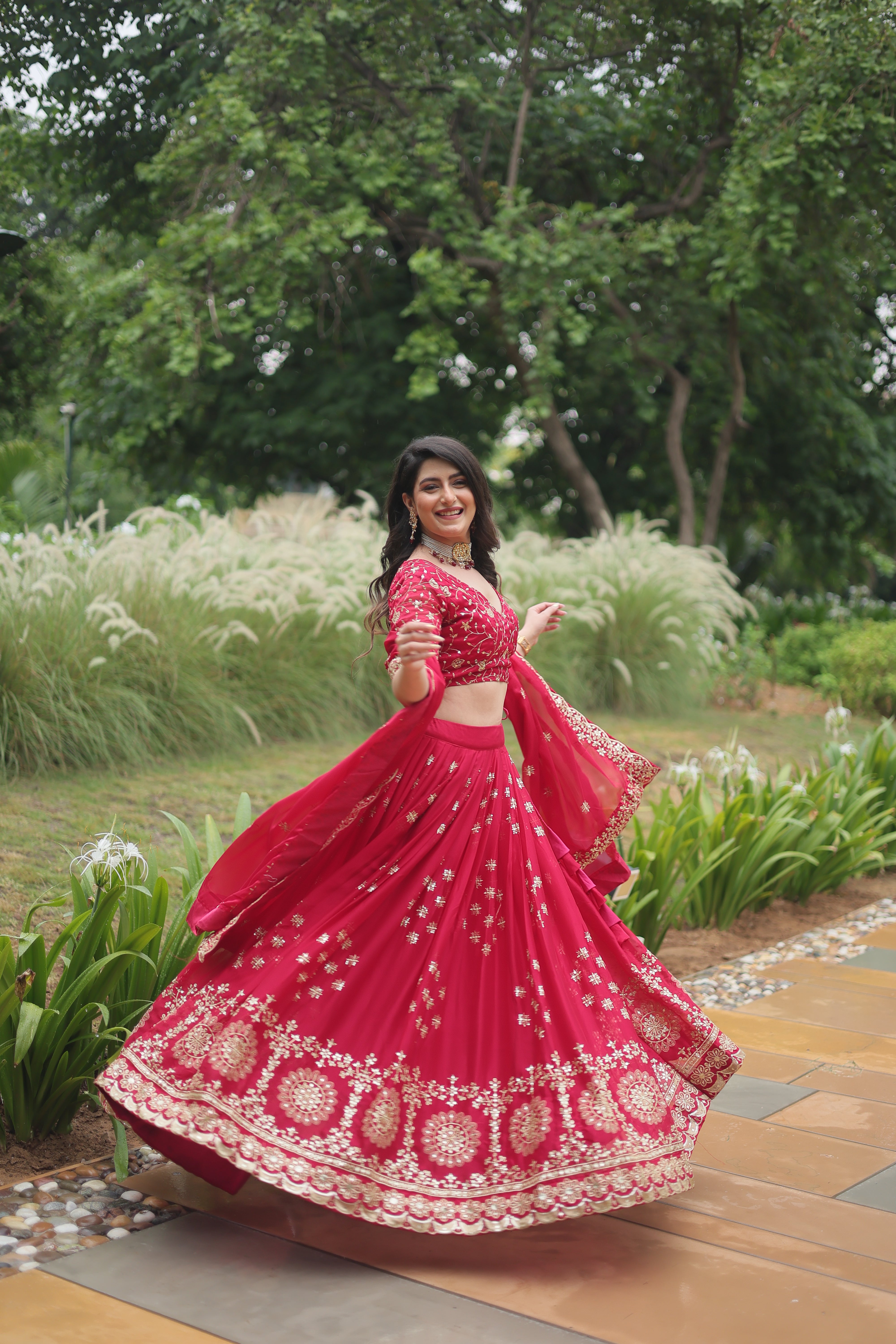 Beautiful Designer Lehenga Set Made with Rangoli Silk