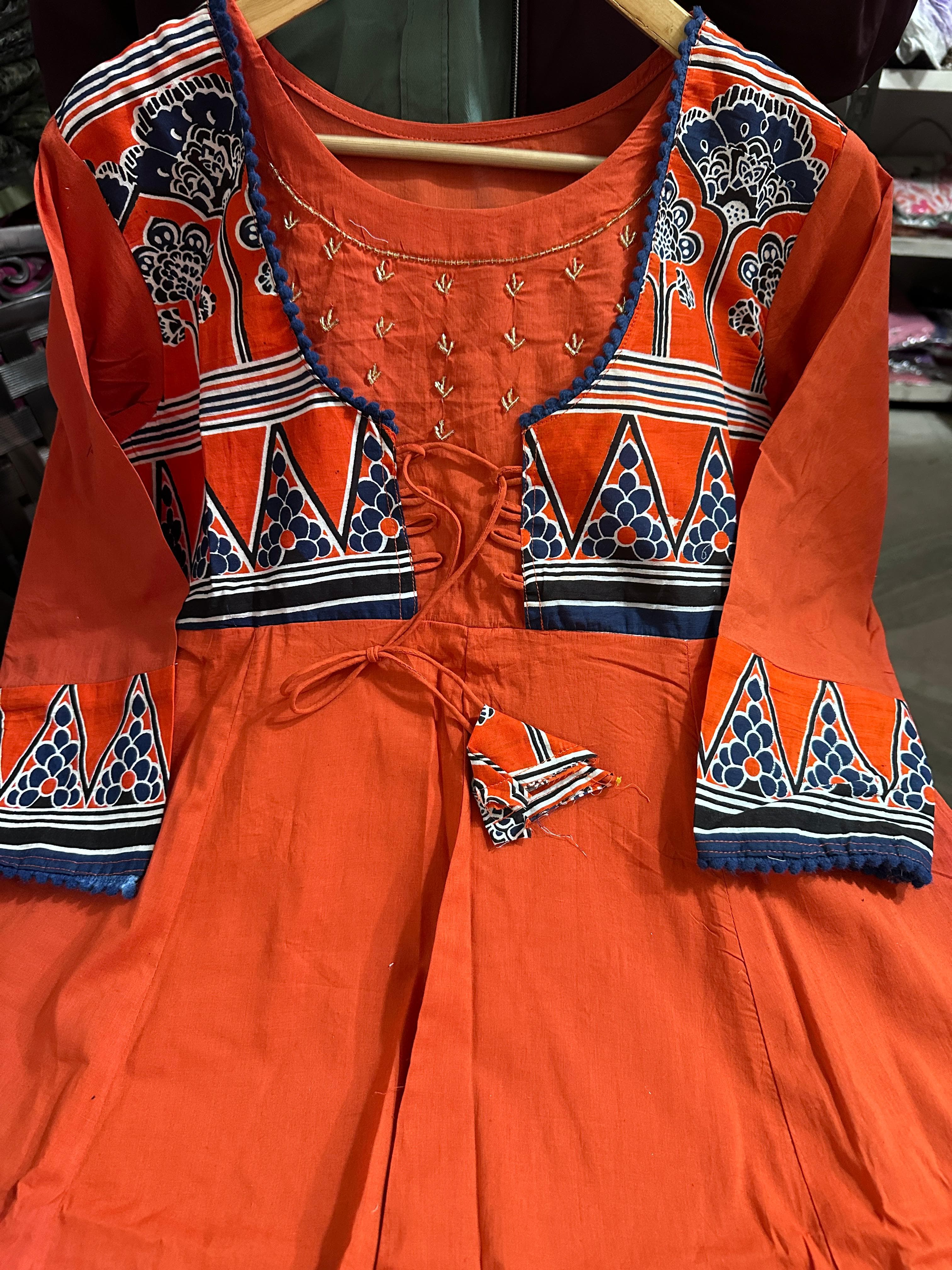 Timeless Charm Rust Anarkali Set