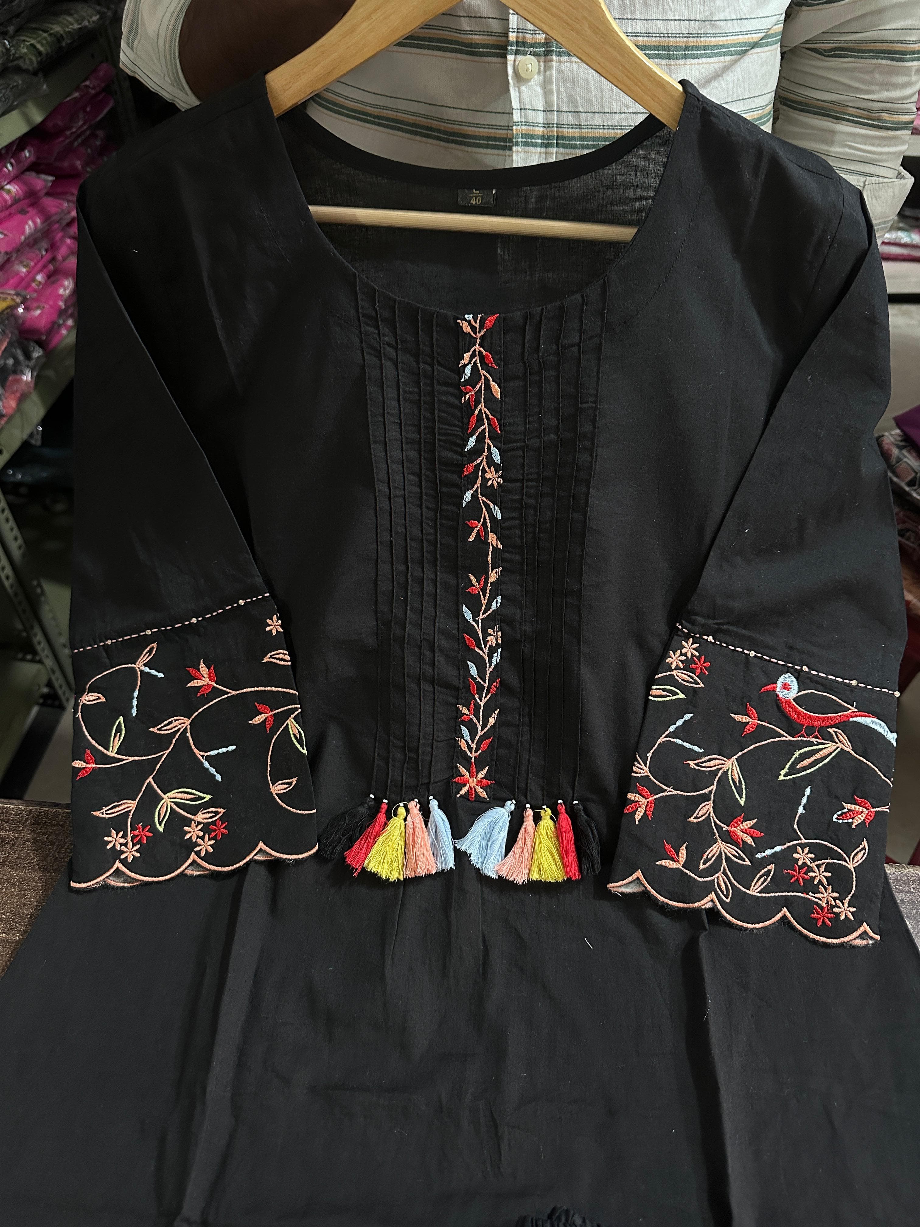 Embroidery Kurta set, cotton kurta set, Muktanshh