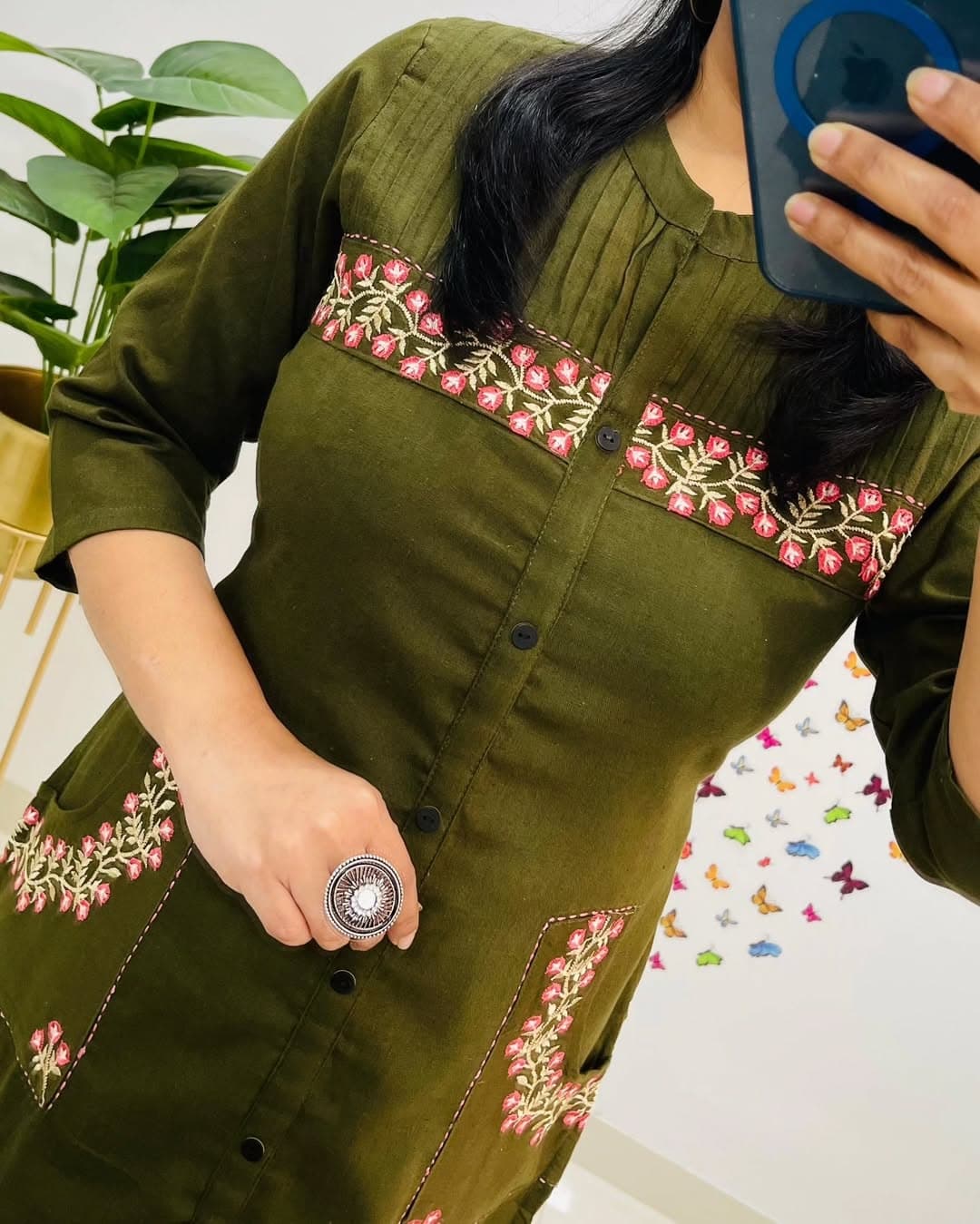 Kurta set, cotton embroidered kurta set, Muktanshh