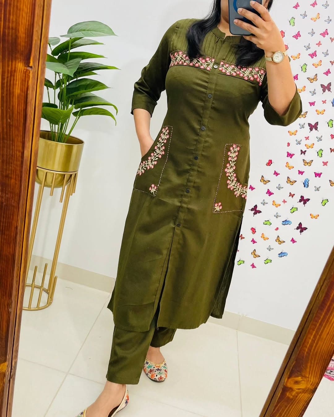 Kurta set, cotton embroidered kurta set, Muktanshh