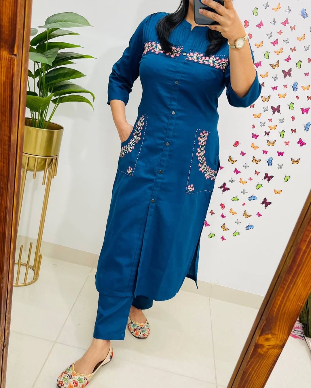 kurta set, embroidered kurta set, Muktanshh