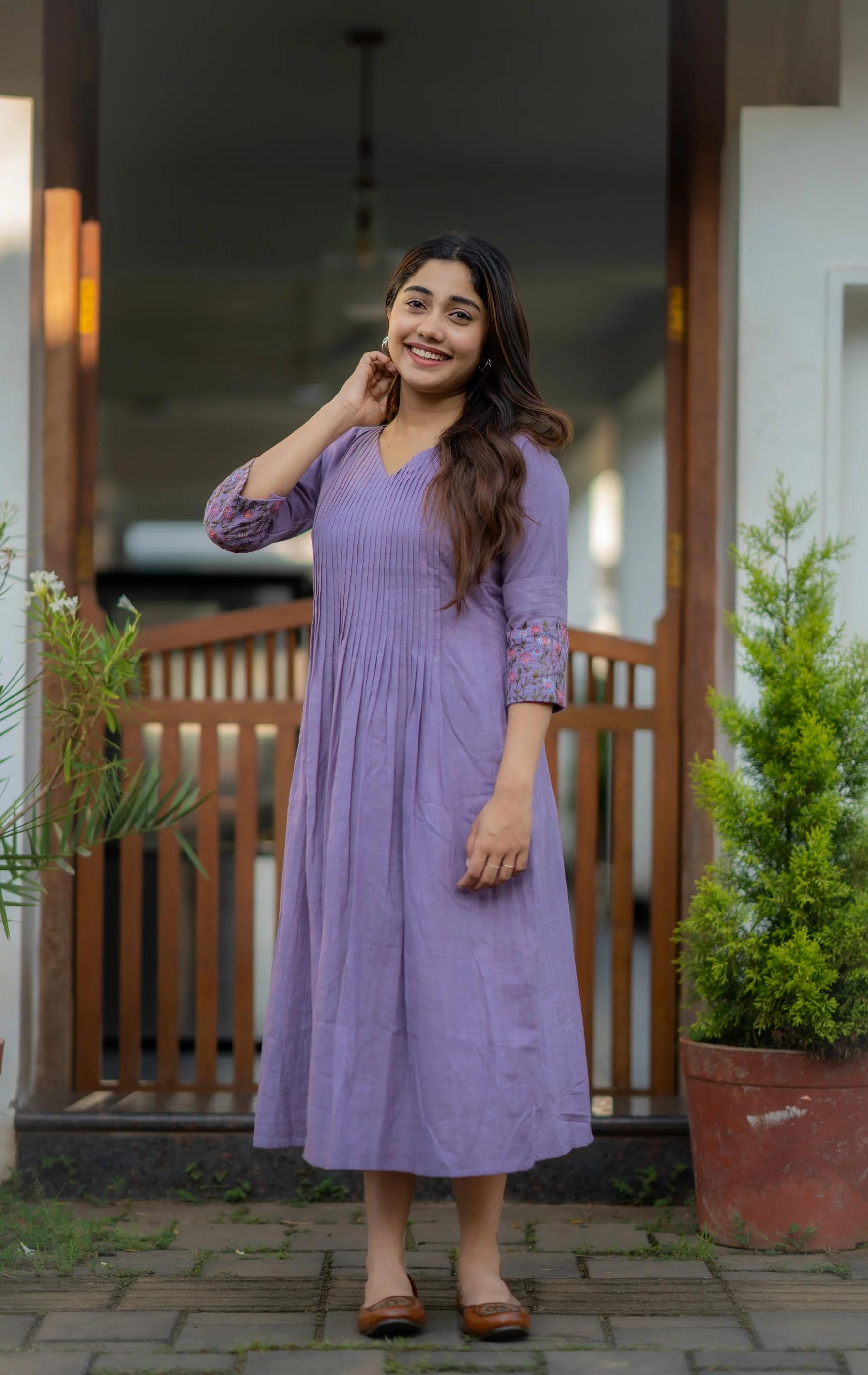 Pure Cotton Stitched Flared A-line Gown kurta