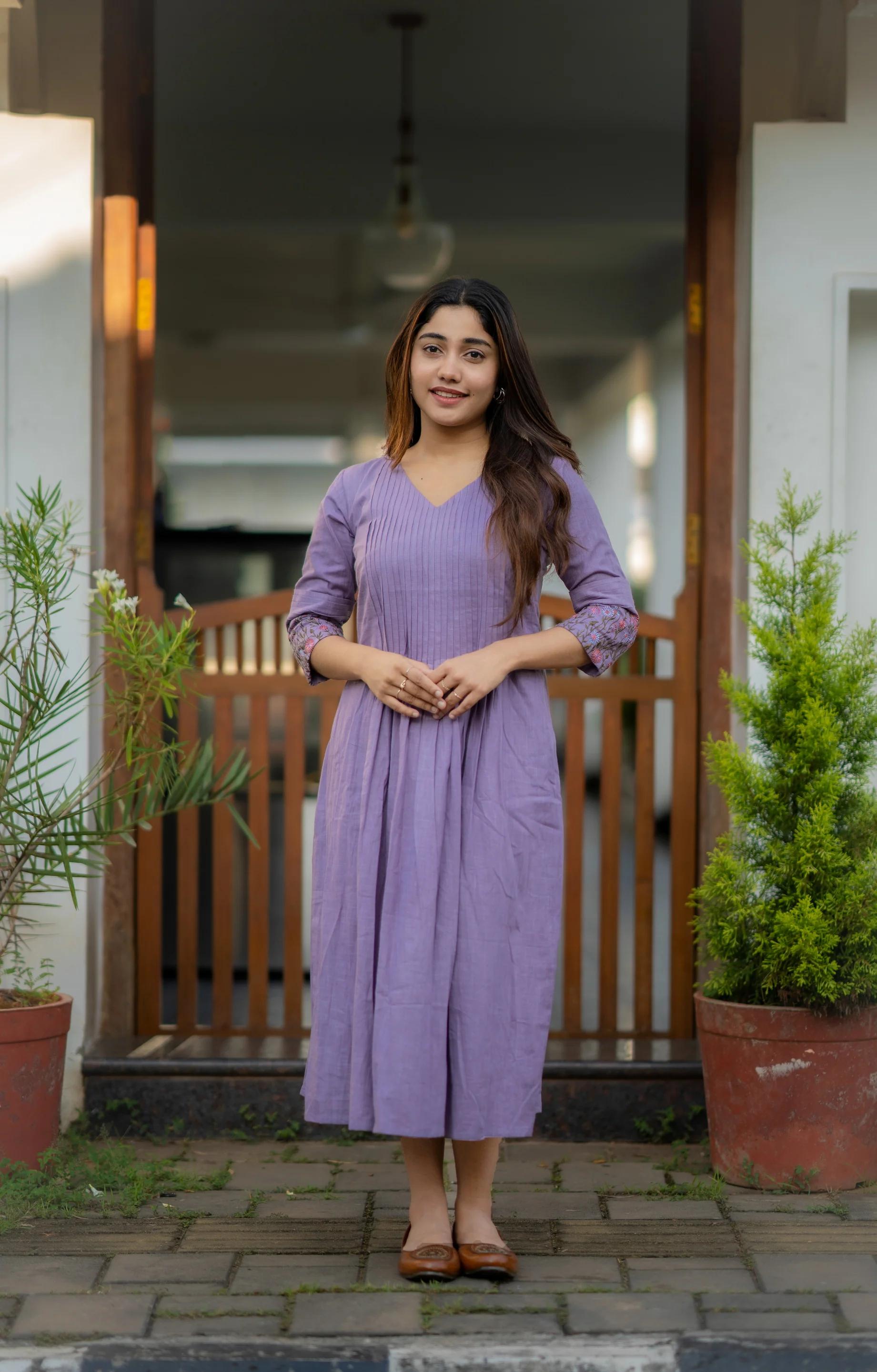 Pure Cotton Stitched Flared A-line Gown kurta