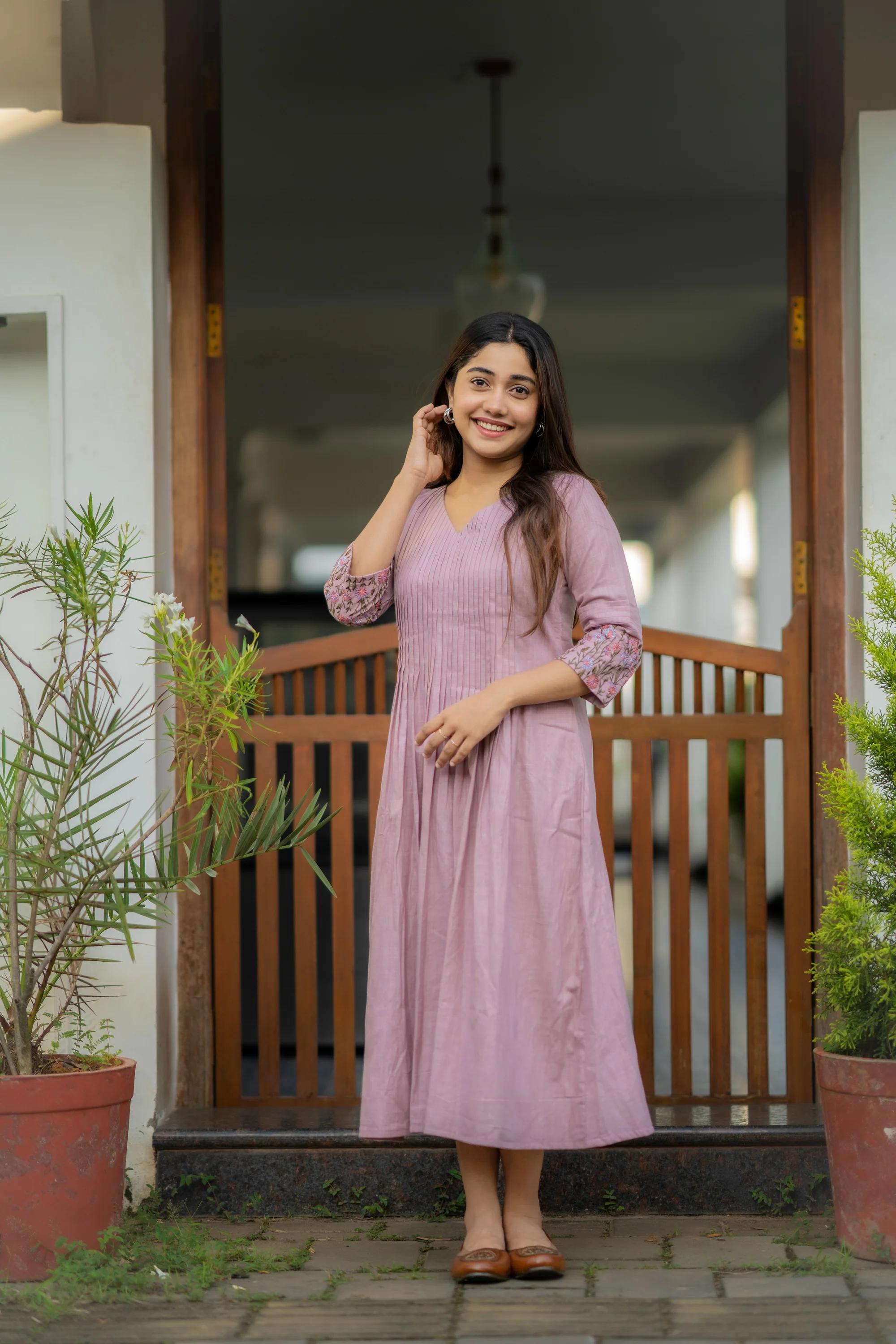 Pure Cotton Stitched Flared A-line Gown kurta