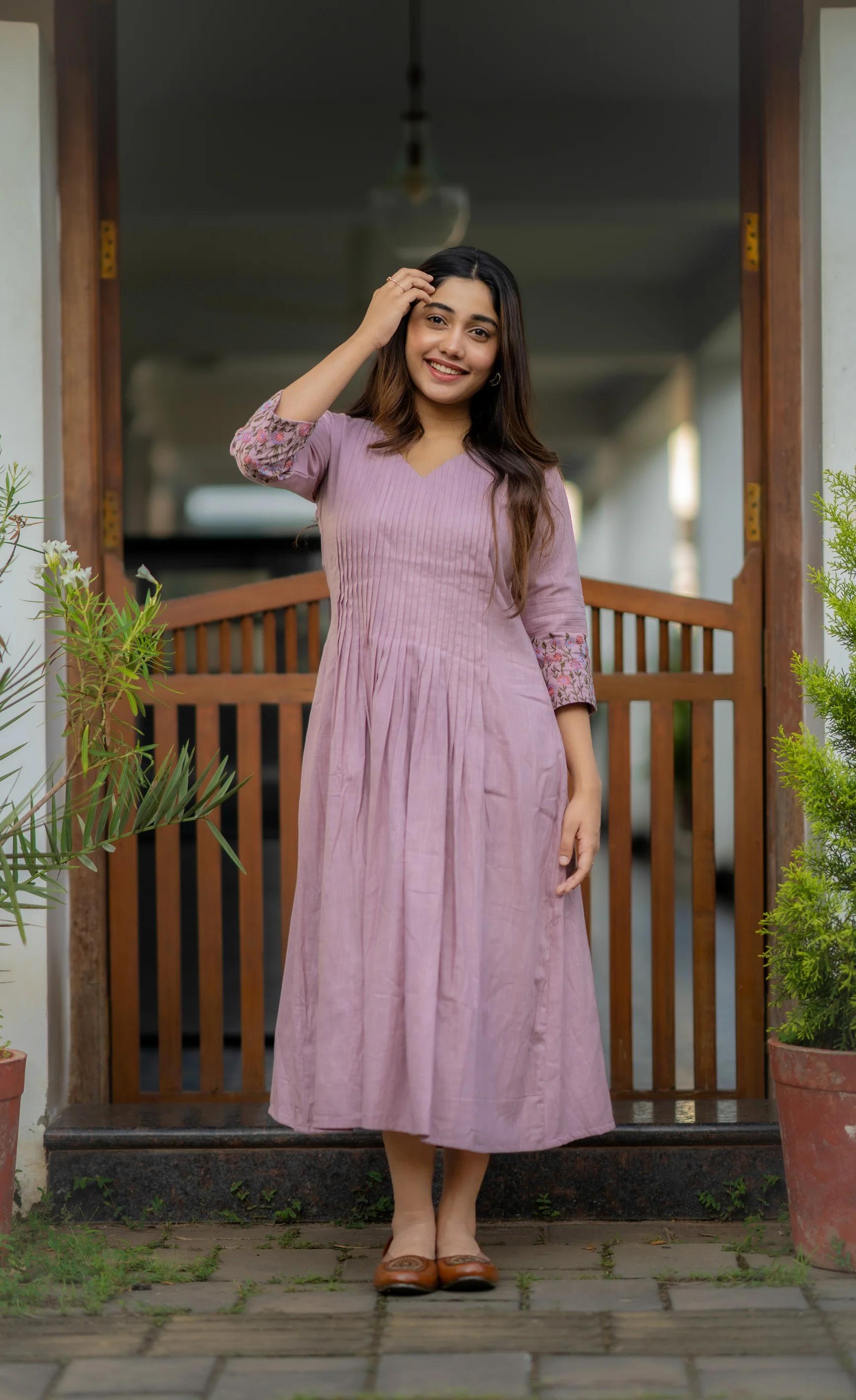 Pure Cotton Stitched Flared A-line Gown kurta