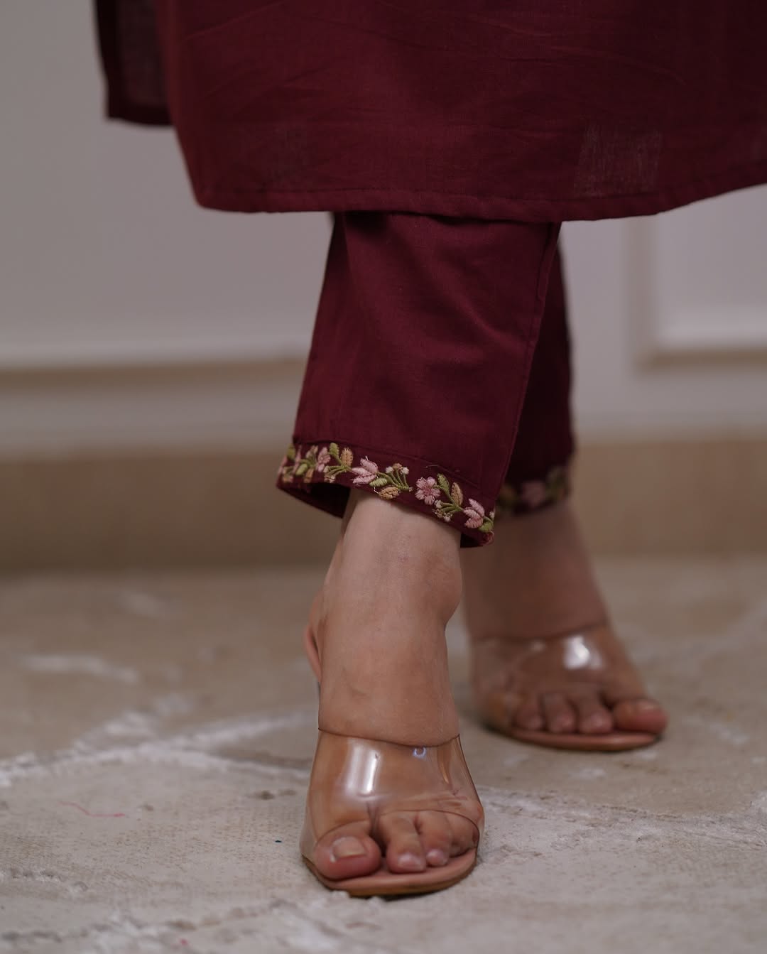 Beautiful Pure Cotton Embroidery Suit Set