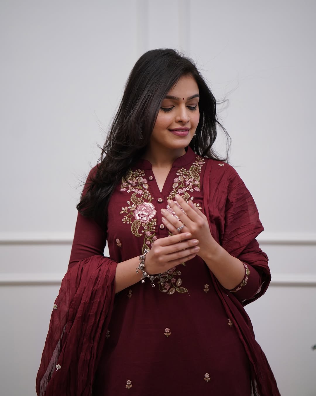 Beautiful Pure Cotton Embroidery Suit Set