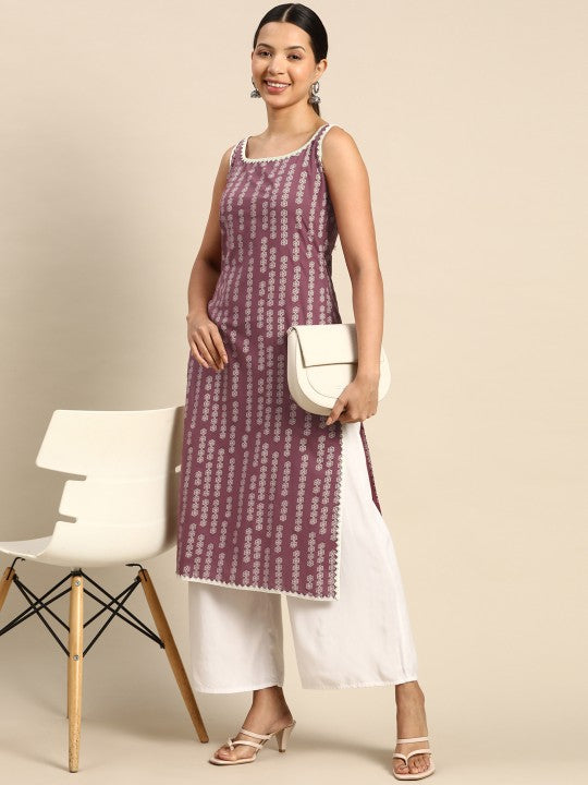 Women Viscose Rayon Straight Kurta