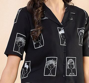 Casual Regular Rayon Solid Women Black Top