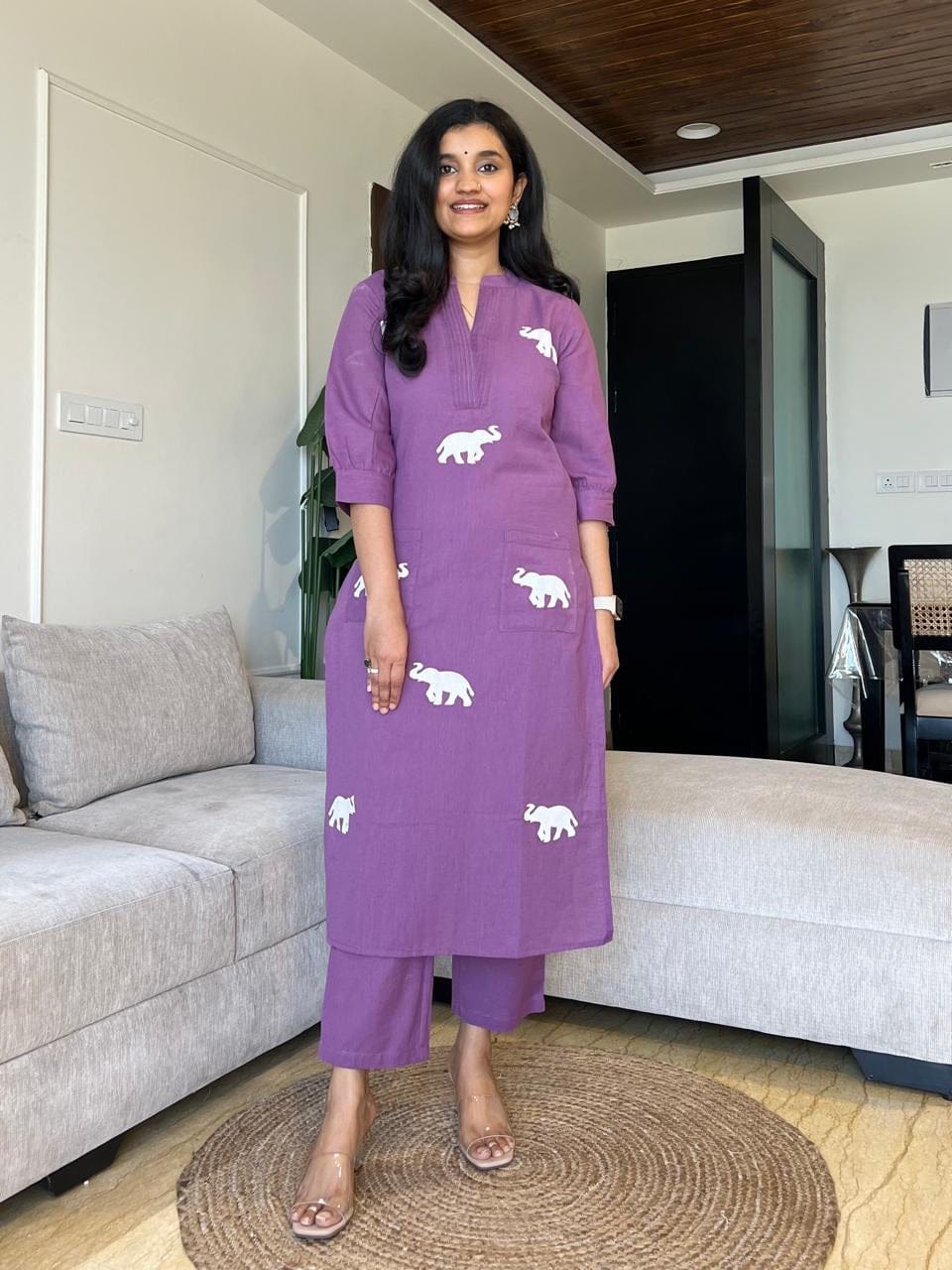 Cotton kurta pant set for women