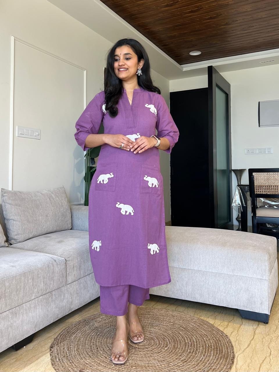 Cotton kurta pant set for women