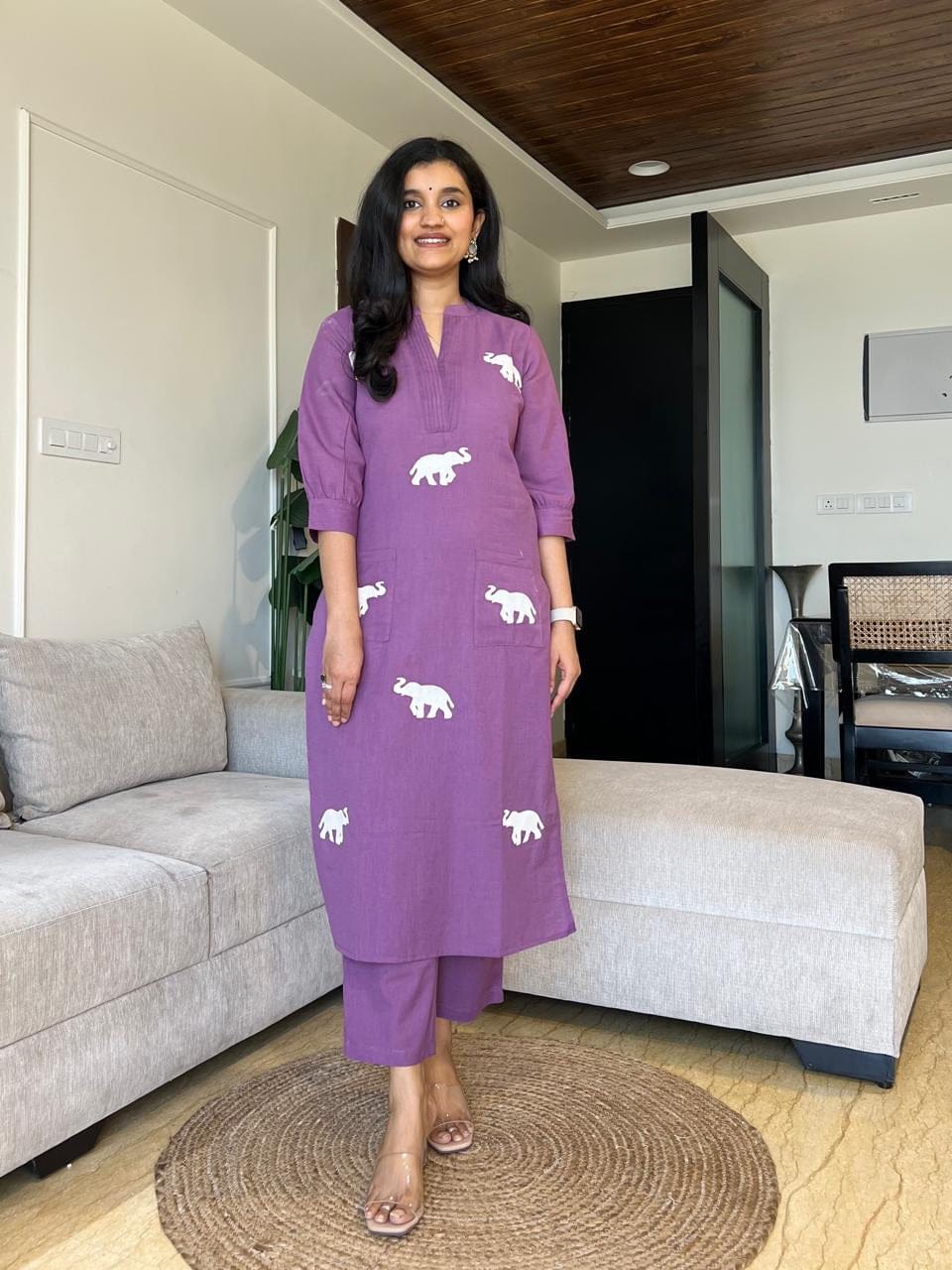 Cotton kurta pant set for women