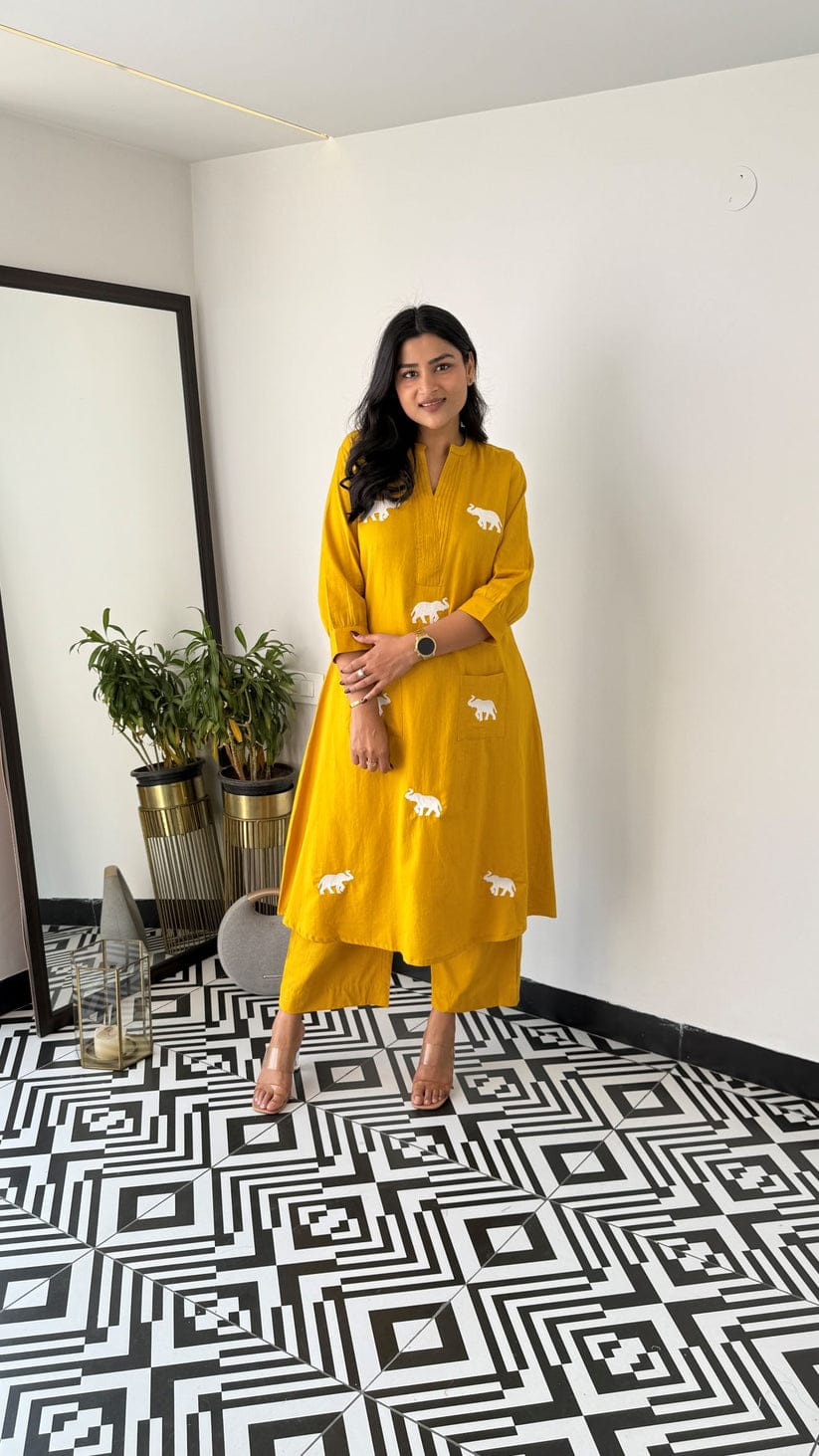 Cotton kurta pant set for women