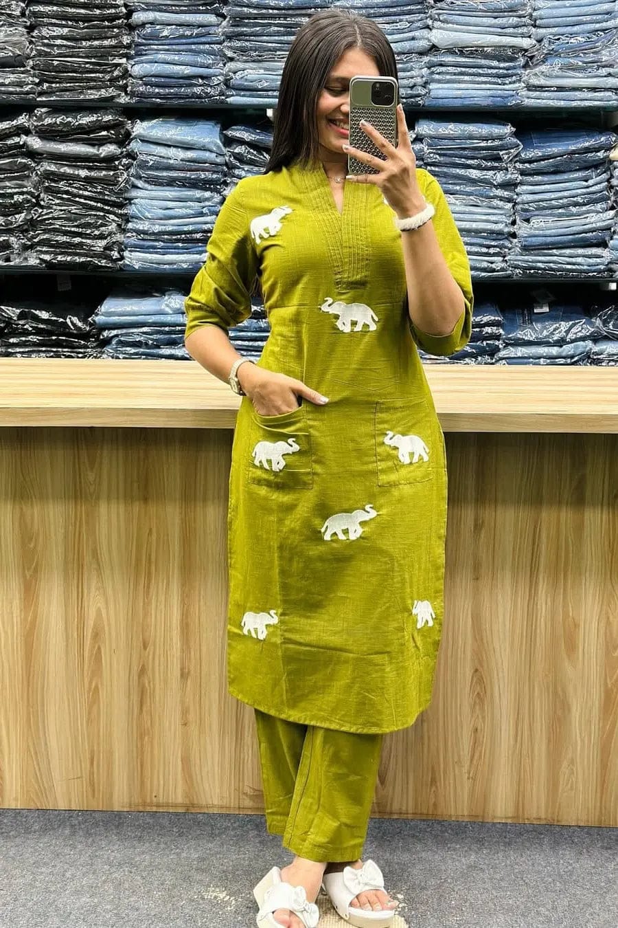 Cotton kurta pant set for women
