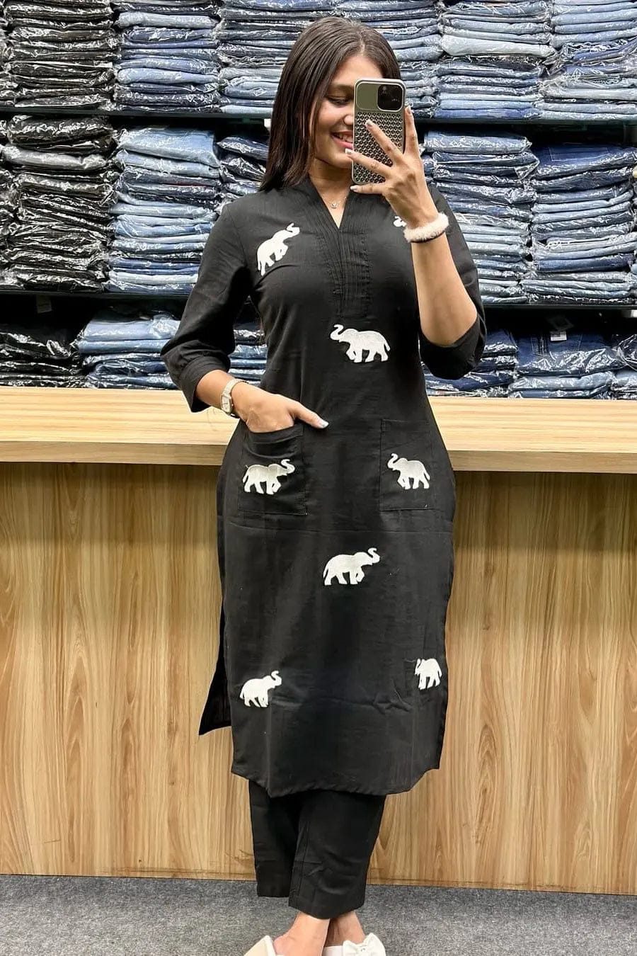 Cotton kurta pant set for women