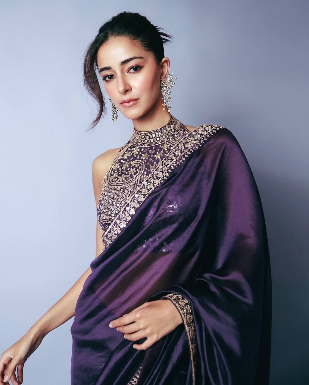 Delicately Handcrafted Sequins Work Saree