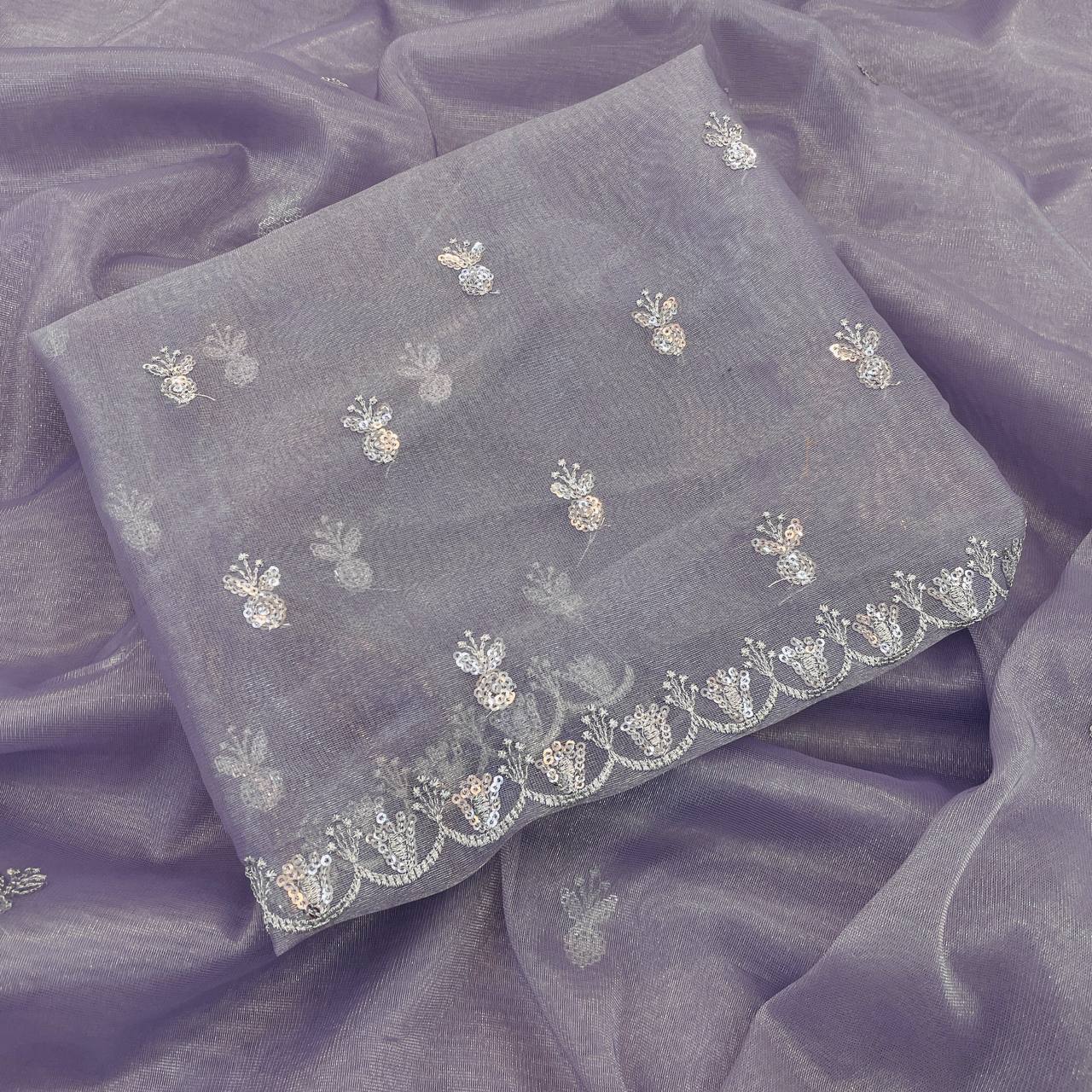 New Designer Twill Net Saree