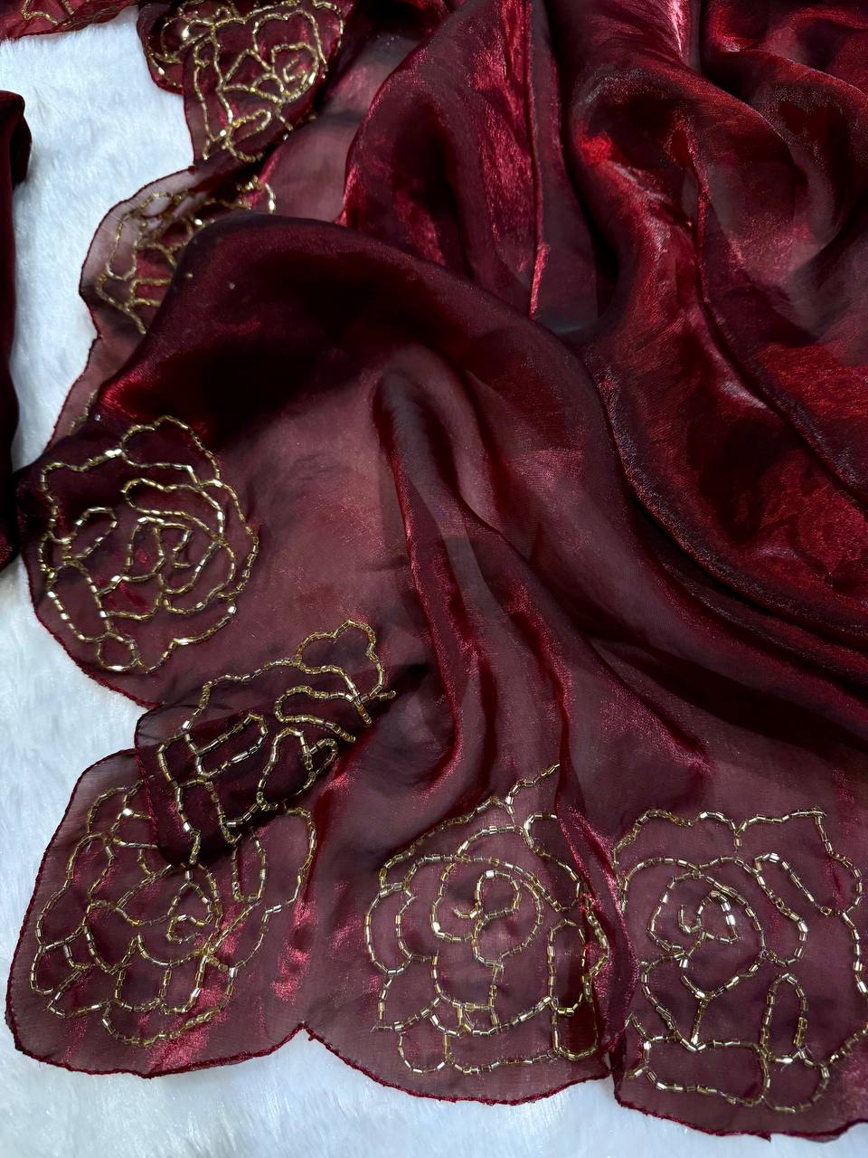 Beautiful Handwork Designer Saree