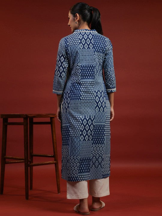 Women Printed Rayon Straight Kurta