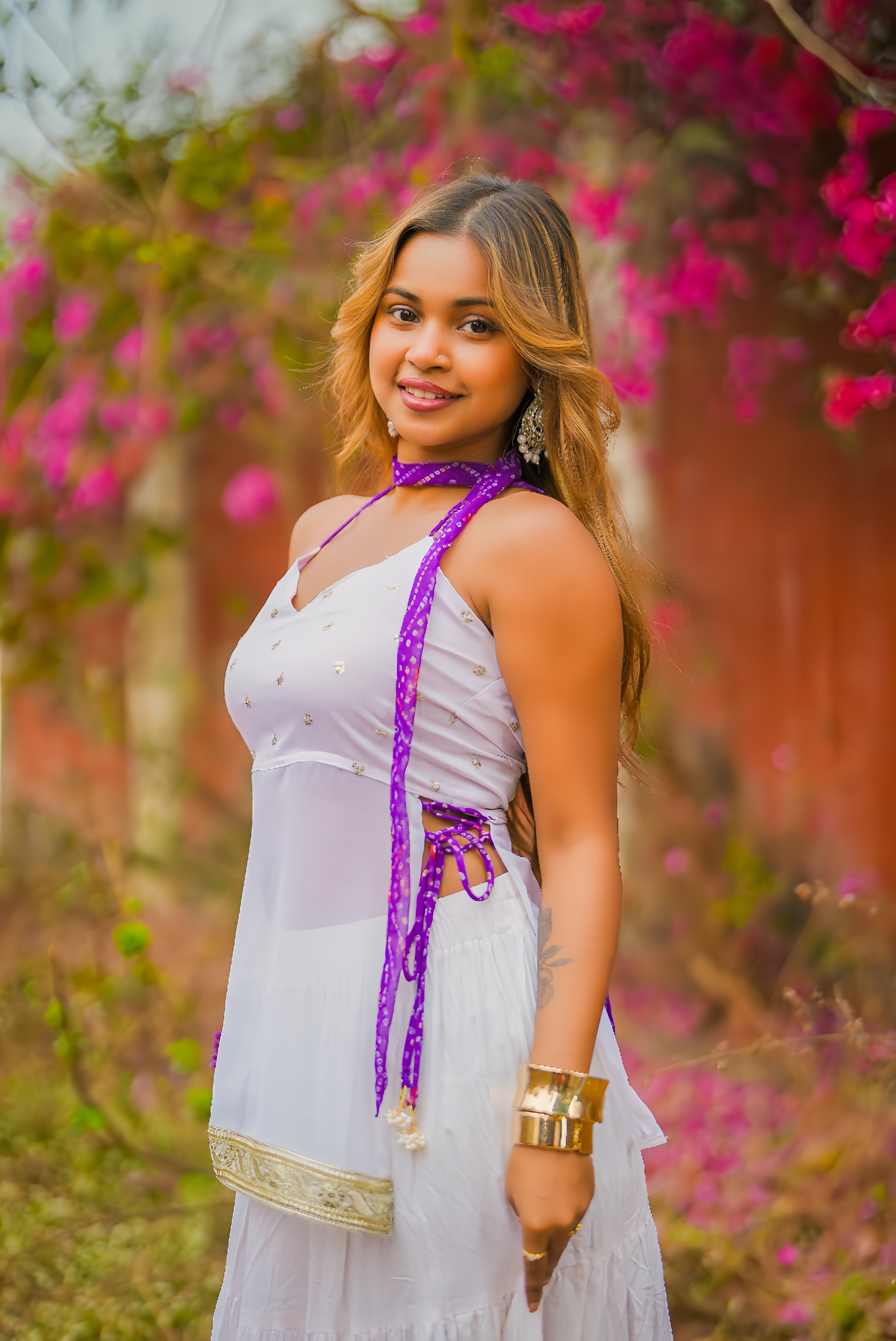 Noor-e-Gulal Halter Neck With Mini Dupatta