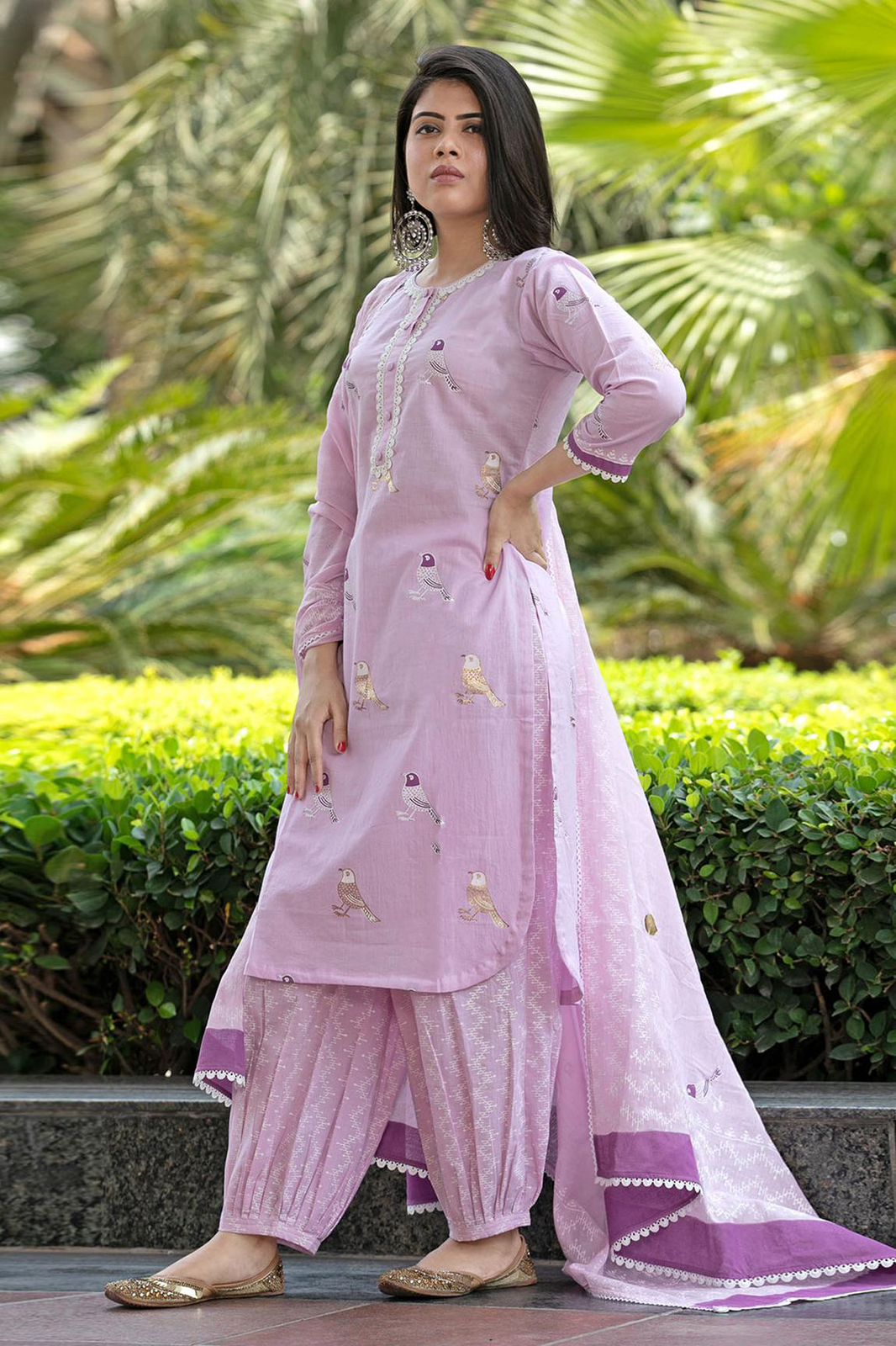 Women Cotton Kurta Patiala Dupatta Set