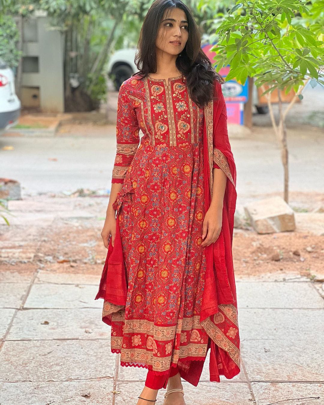Pure Cotton Kurta With Bottom & Dupatta Set